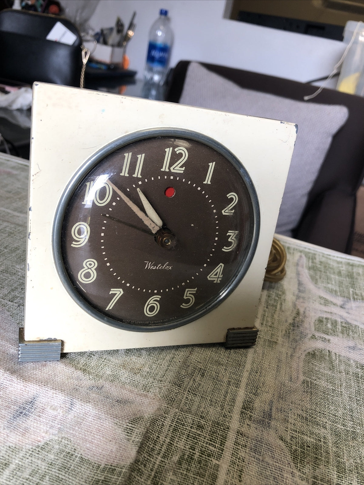 Vintage Westclox Logan Metal Electric Alarm Clock 1948 WORKS0