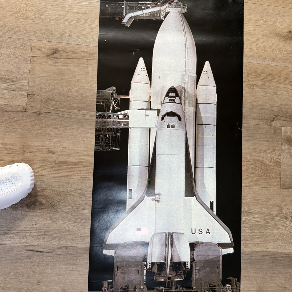 #77 1985 Large NASA Space Shuttle Door Size Poster  62” X 21”1
