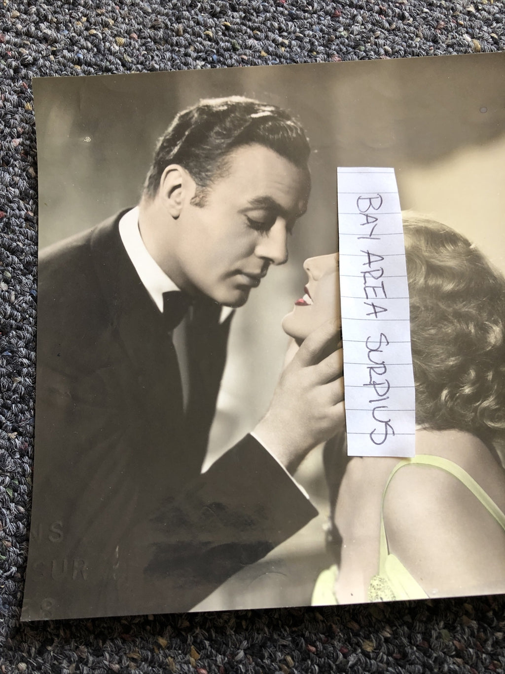 RARE Original Unpublished Photo Of Charles Boyer & Jean Arthur 6.5”x6”5