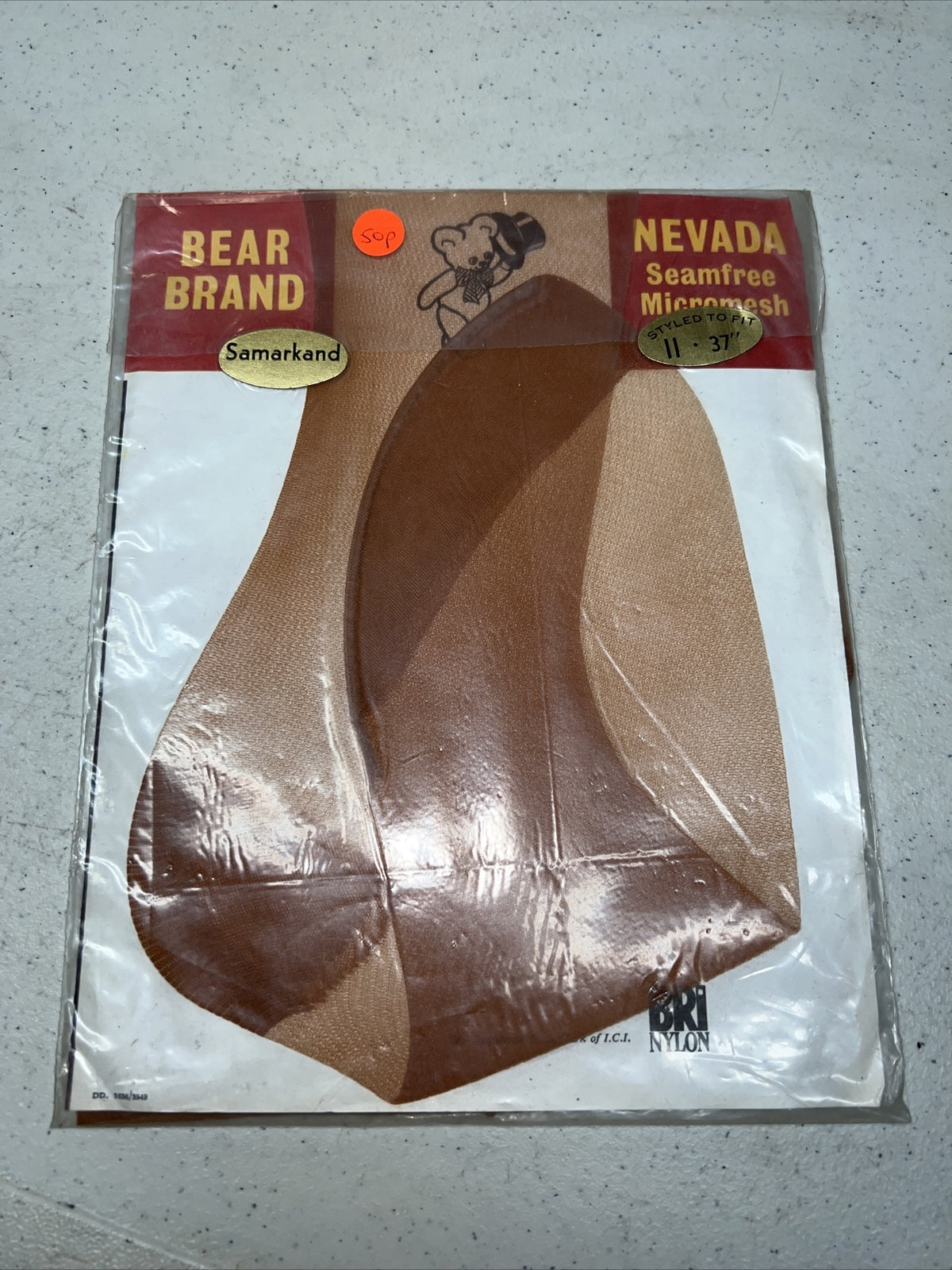 Nevada by Bear Brand Seamfree Micromesh Vintage Stockings Pantyhose 11-37”0