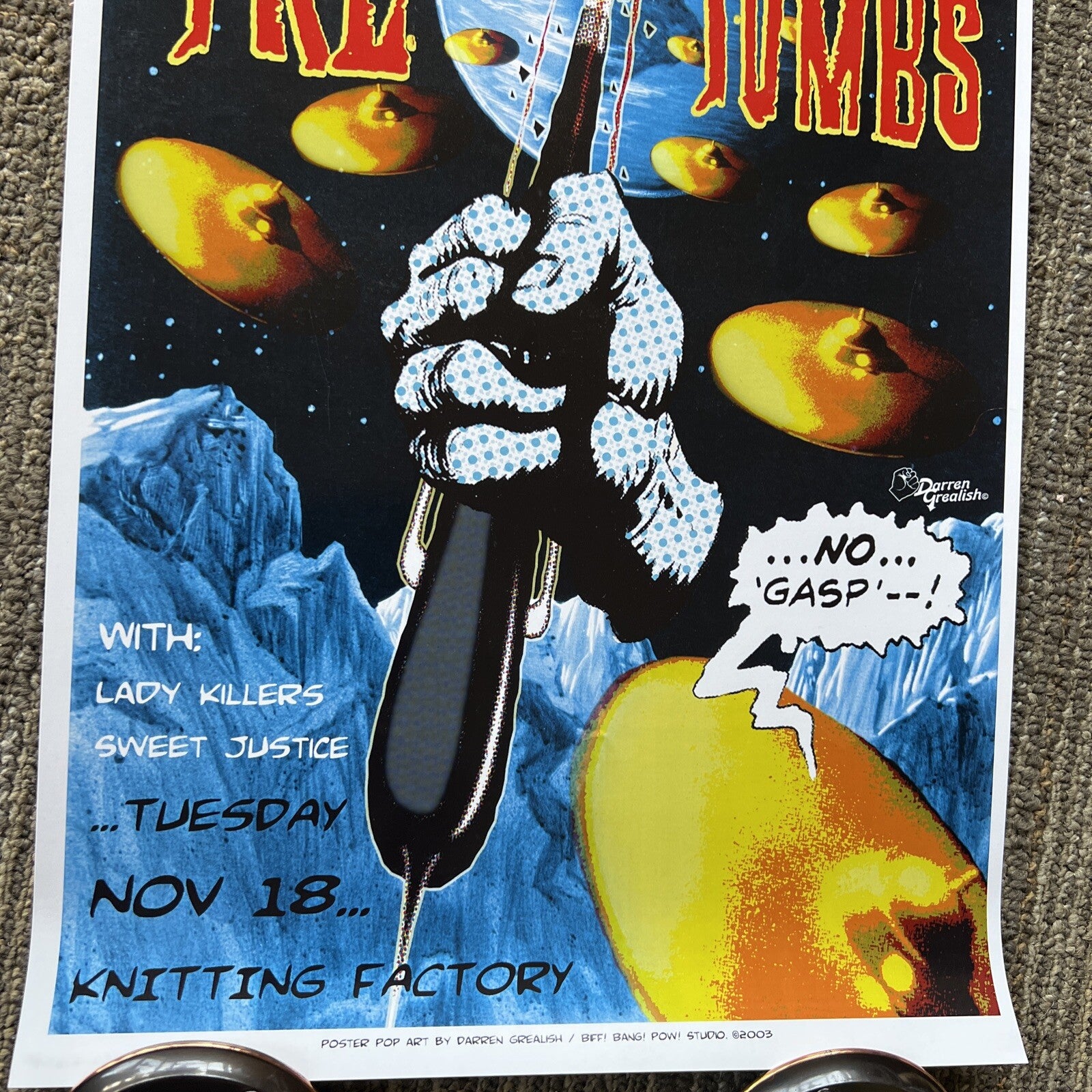Rocket From the Tombs Concert Poster Pop Art,  Live in Los Angeles CA 20036