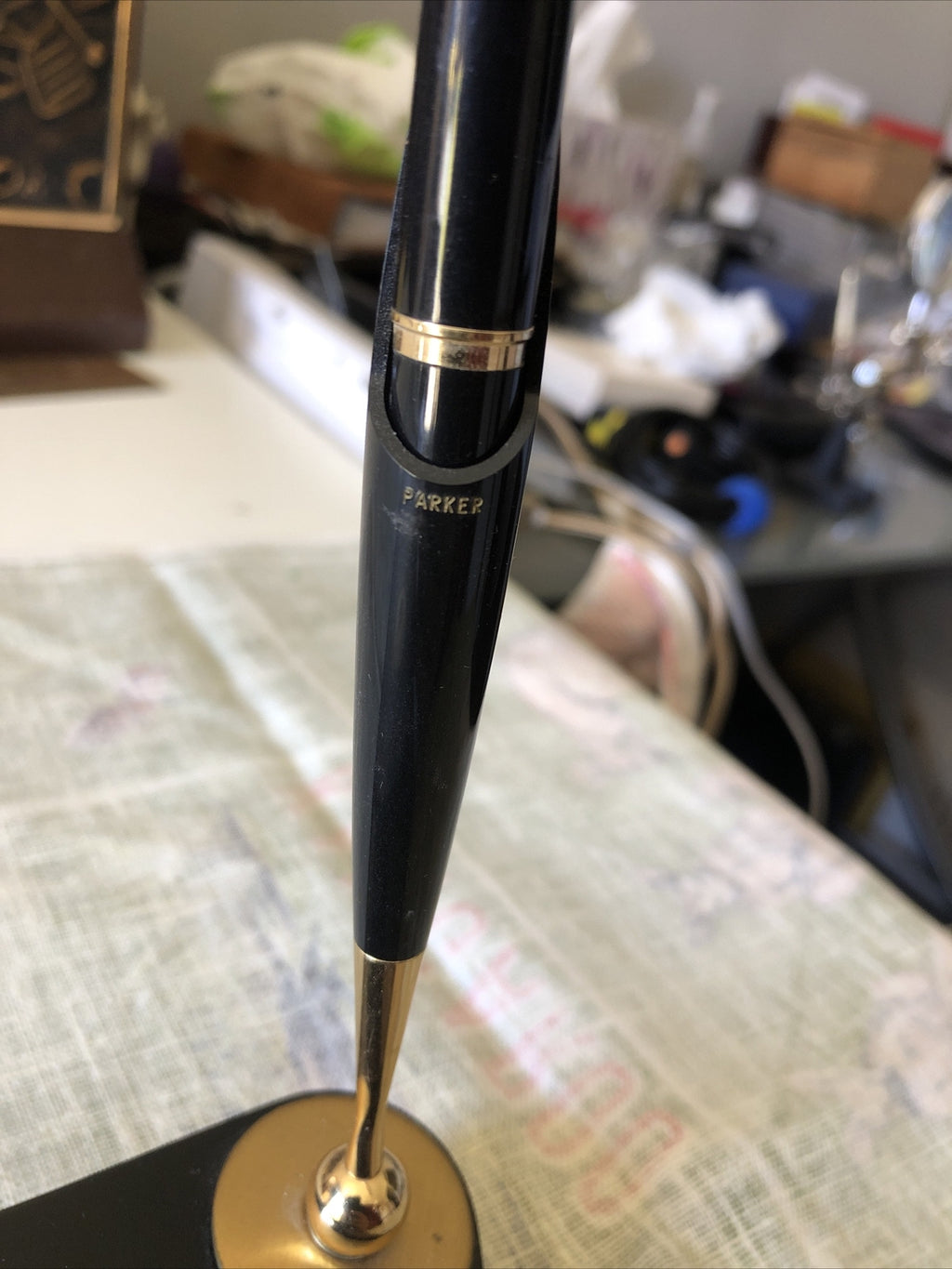 Vintage 1970 NASA Desktop Fountain Parker Pen Display Lewis Research Center Ohio6