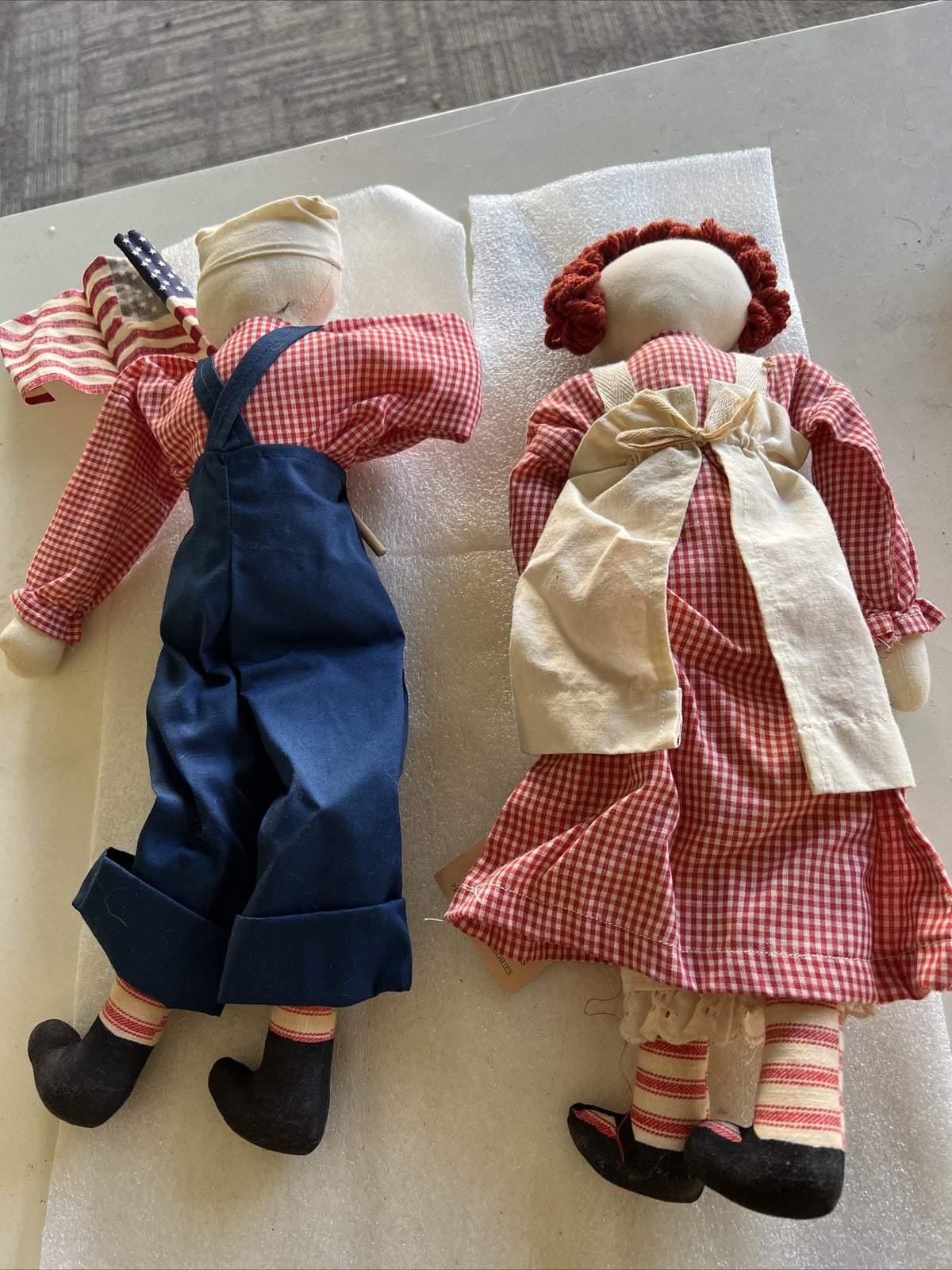 14” Liberty Ann and Andy Raggedy Ann Andy Dolls Set Good Condition1