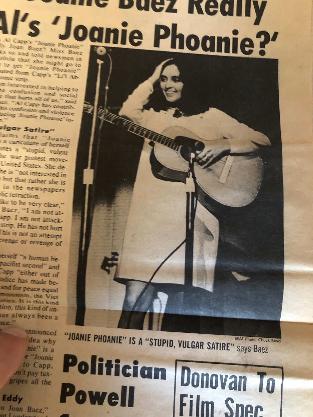ULTRA RARE 1967 BEATLES Joan Baez KYA Radio Station NEWSPAPER San Francisco5