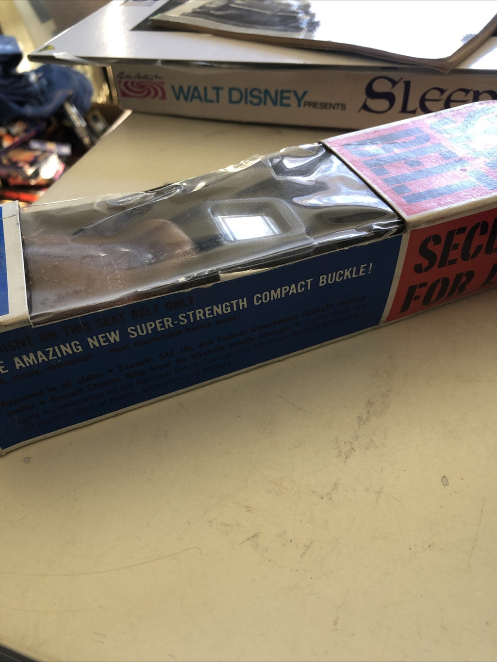 NOS Pair Vintage Superior Brown Lap Seat Belts Model 46-3230 Grand Prix3