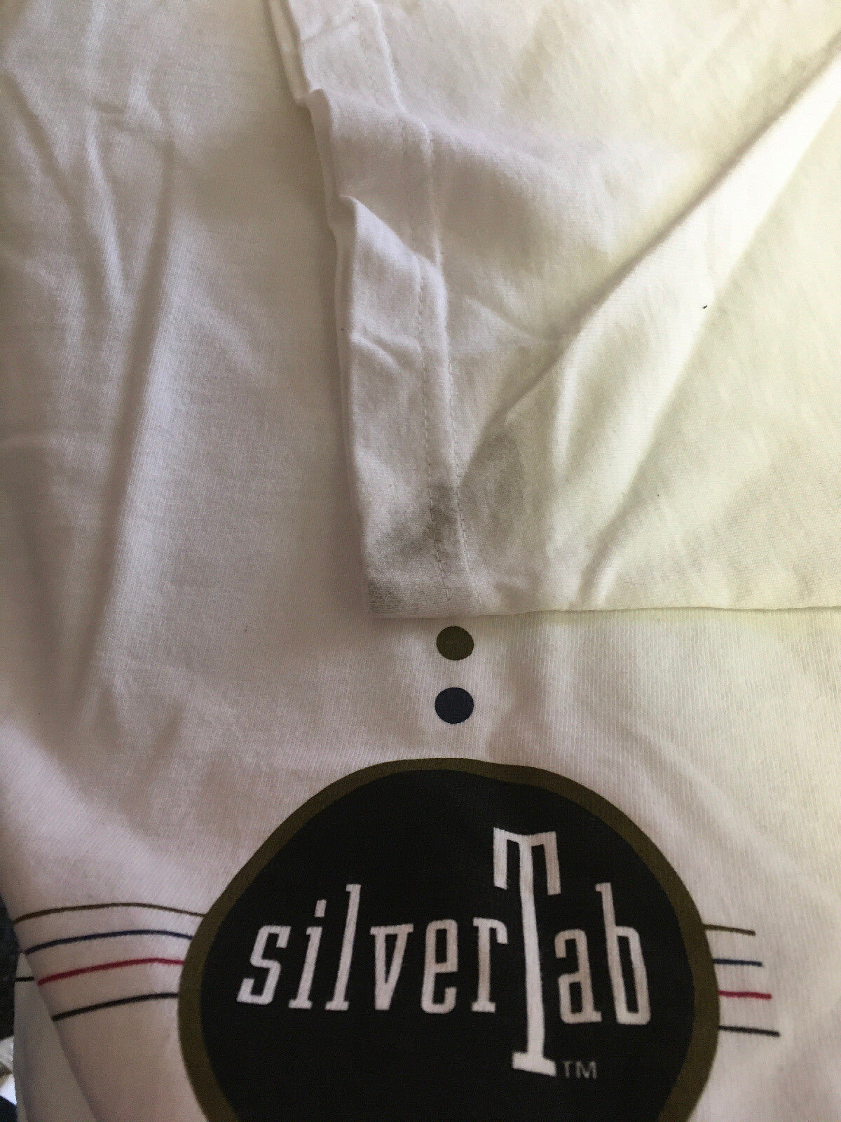 VTG NOS NWOT 80s 90s Levis’s Built To Last SilverTab White Graph Shirt L3