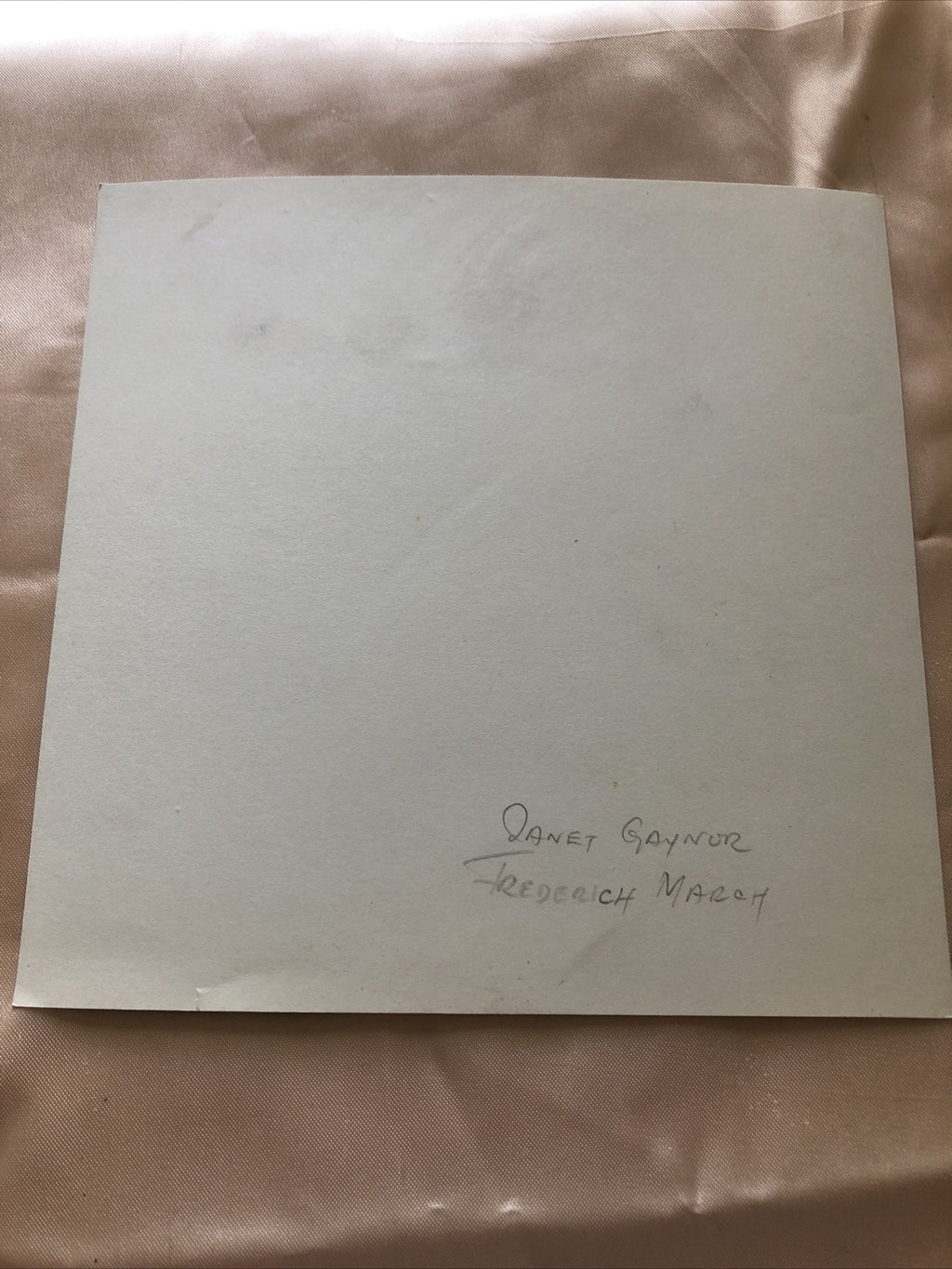 Rare Original Unpublished Photo Of Janet Gaynor & Frederic March 6”x6”6