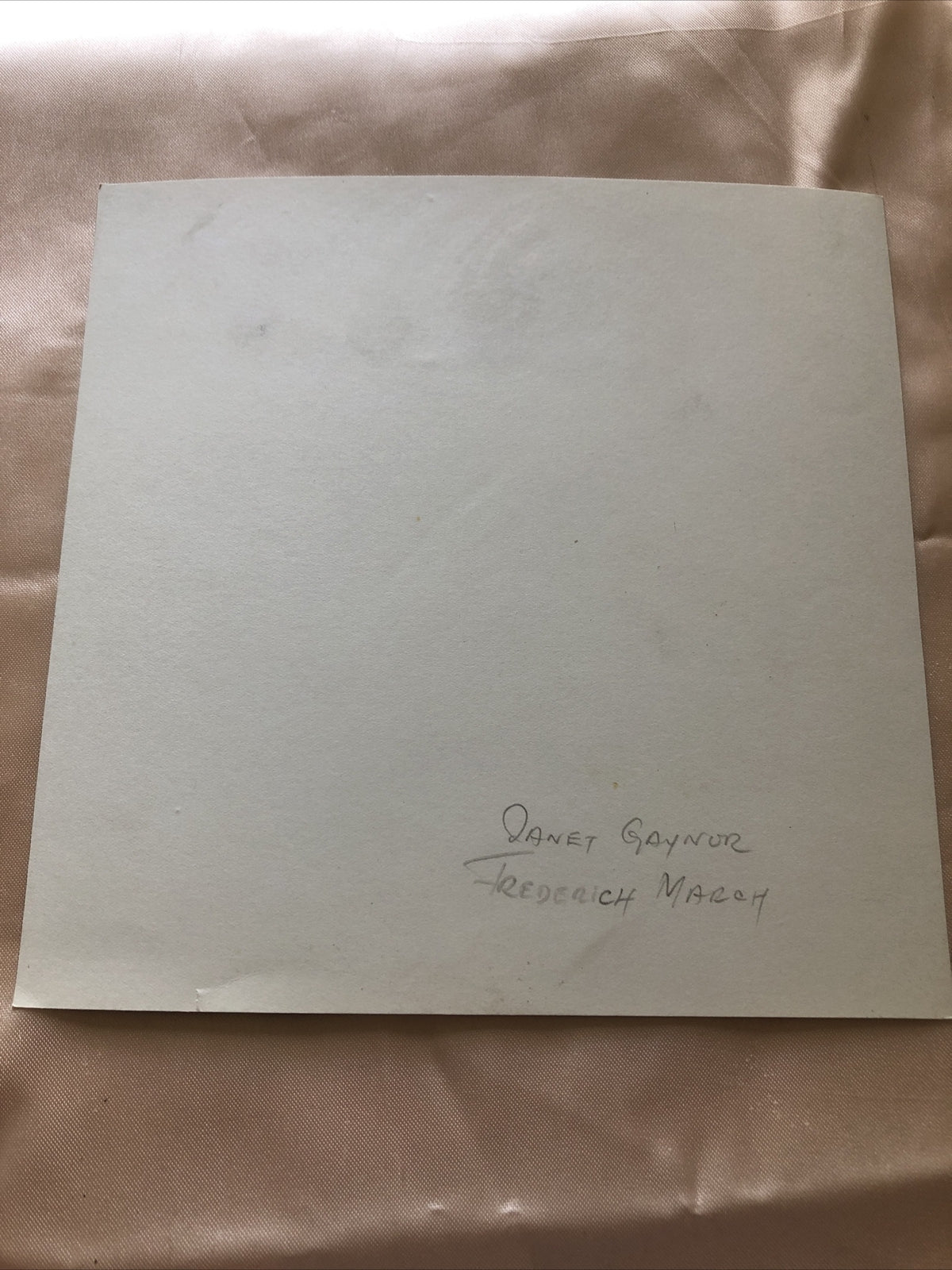 Rare Original Unpublished Photo Of Janet Gaynor & Frederic March 6”x6”6