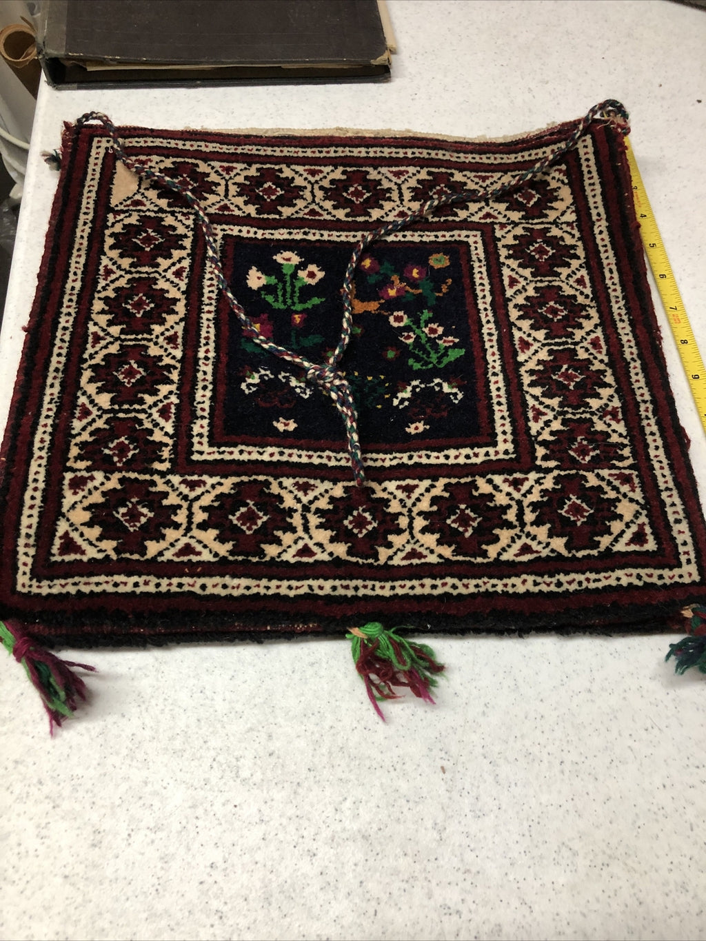 Authentic Boho Rag Rug Bag Handmade Vintage Gypsy Purse Cross Body Straps0