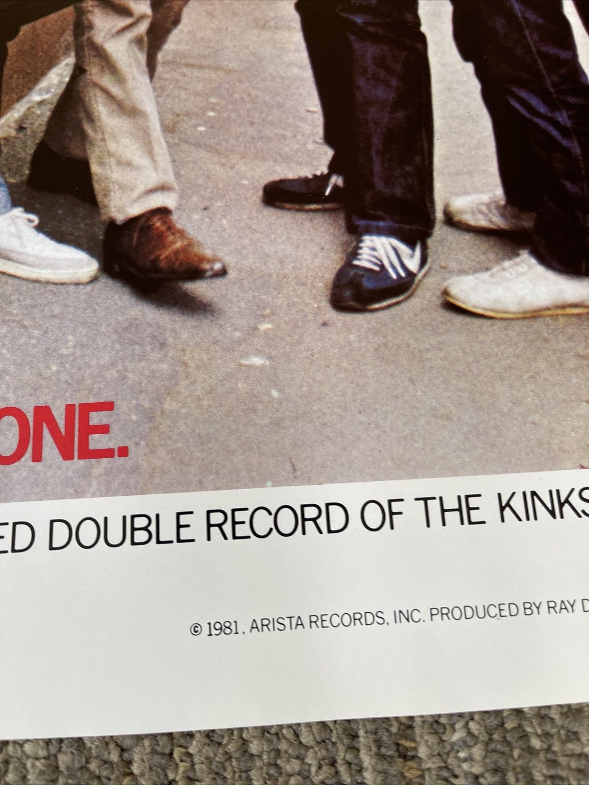 #148 1981 THE KINKS Record Store Promo Poster 24” X 34”6