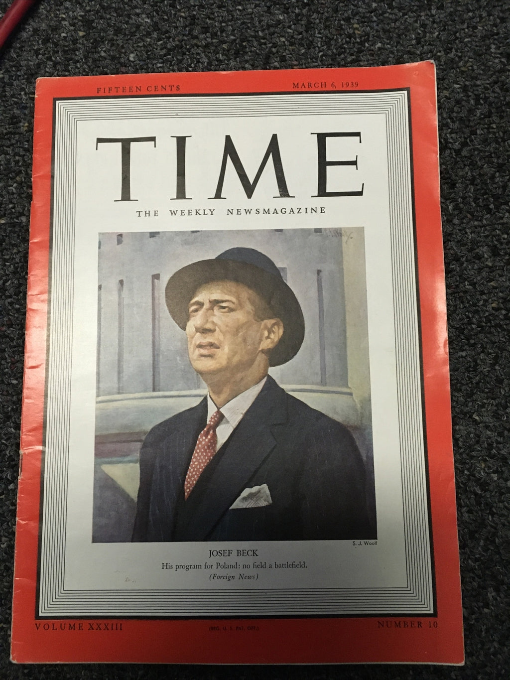 Josef Beck March 6 1939 Time Weekly News 0