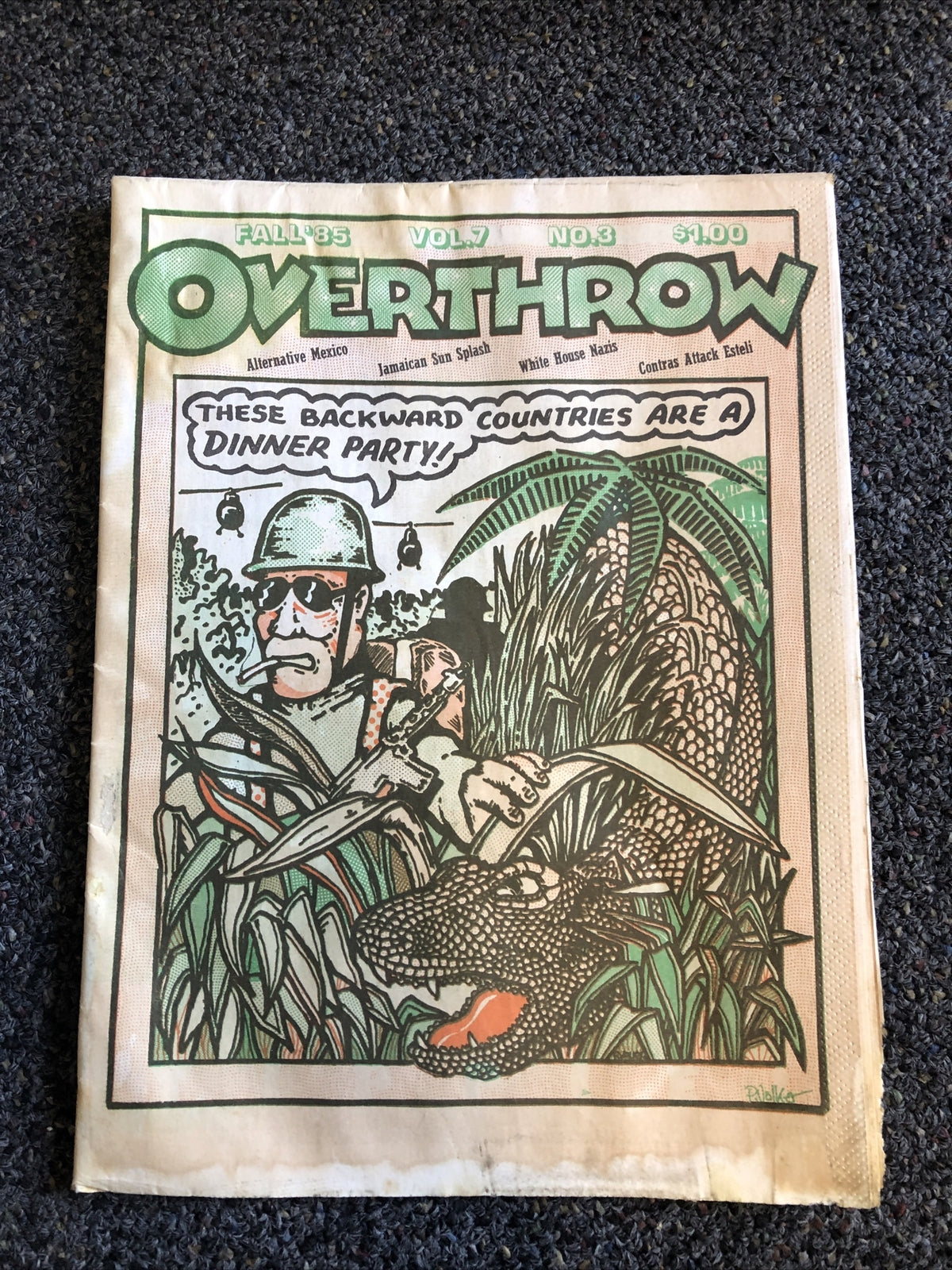 OVERTHROW 1985 Vol. 7 #3 These Backward Countries Are A Dinner Party!0