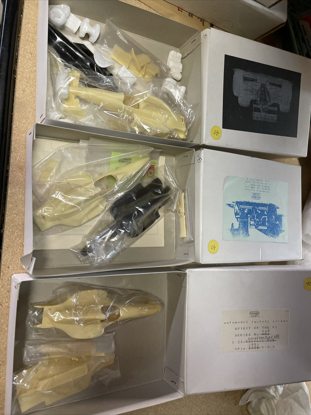 Lot Of 3  1/24 Scale Resin Trans Kits Tyrell 020 018 Benetton B191 NOS Vintage1