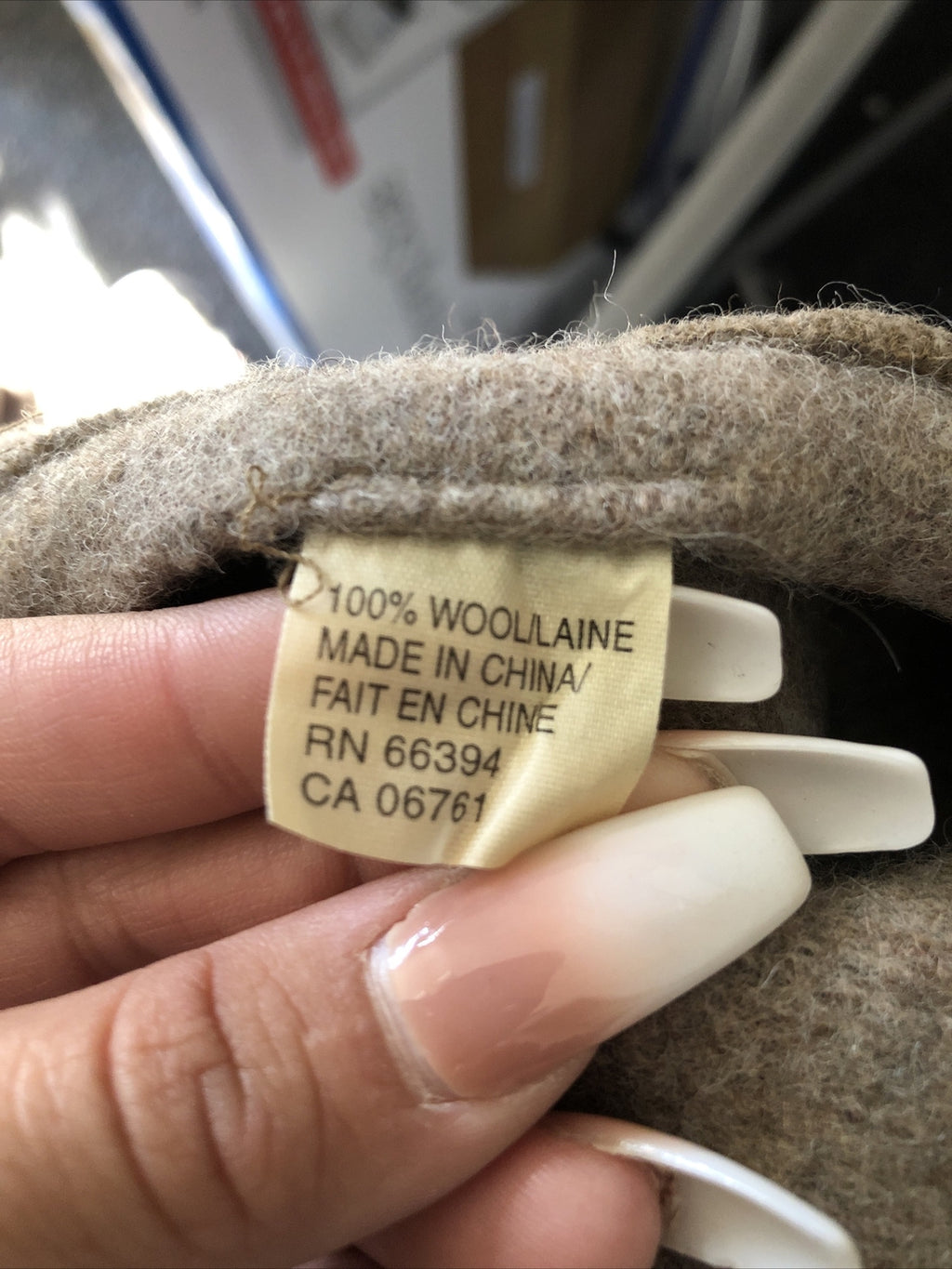 Gray Or Beige wool beret small Macy’s NWT3