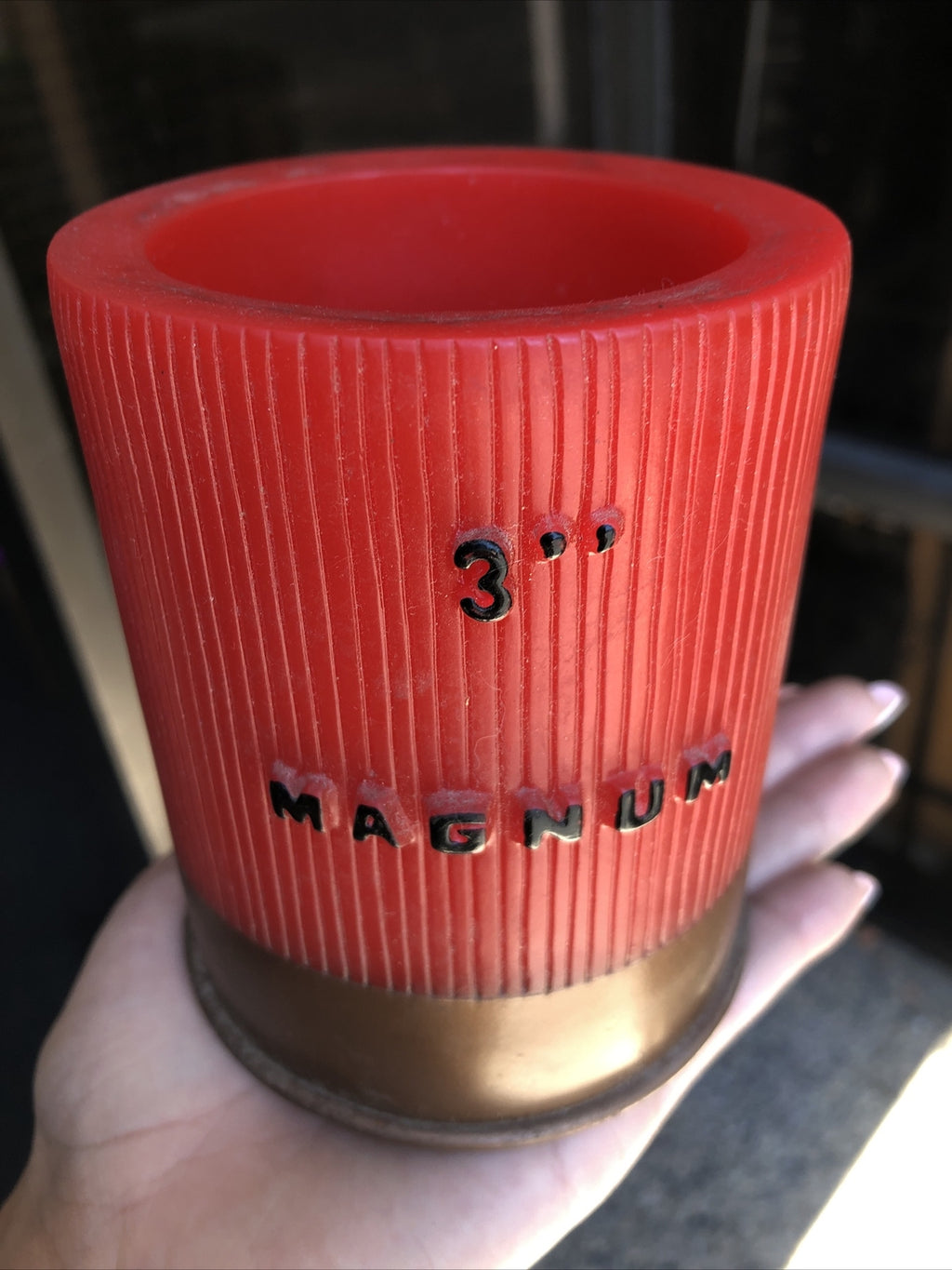 Vintage Rivers Edge Products Shotshell Coolie Cup Magnum Rare Hunting Display0