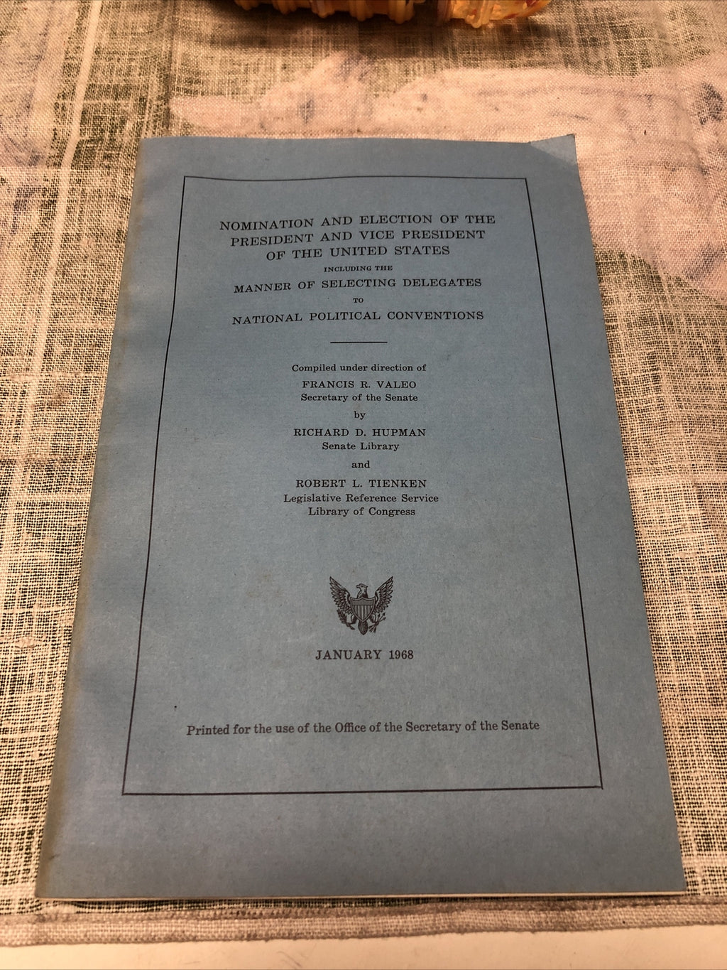 Nomination And Election Of The President And Vice President Of The USA Jan. 19680