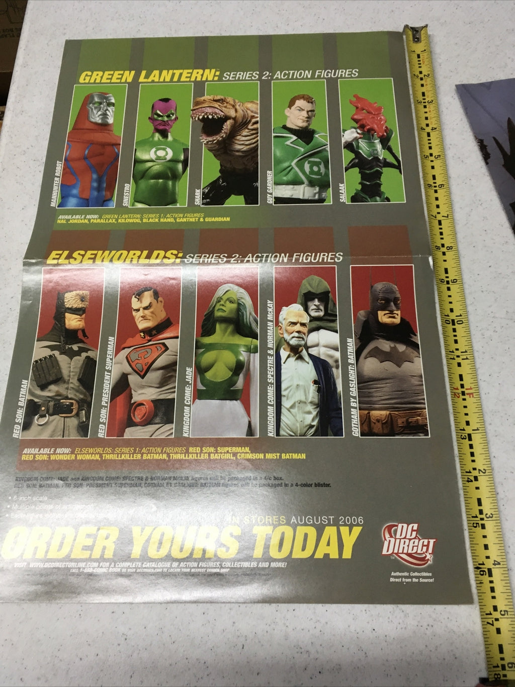 Green Lantern Series 2 action figures Promo Poster 2006 DC Collectors Edition0