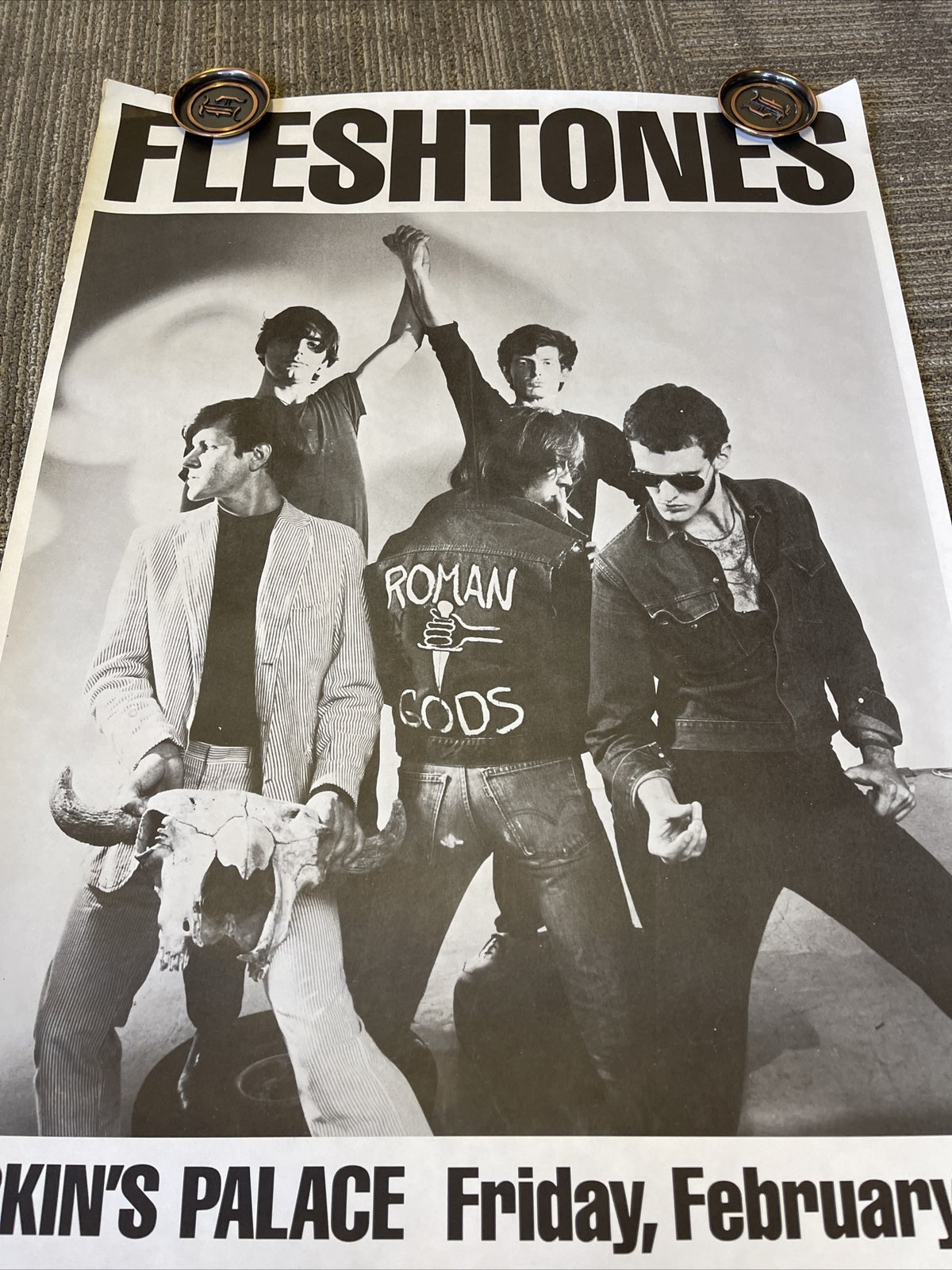 #150 1982 The Fleshtones Record Store Promo Poster Perkins Palace 24x36”6