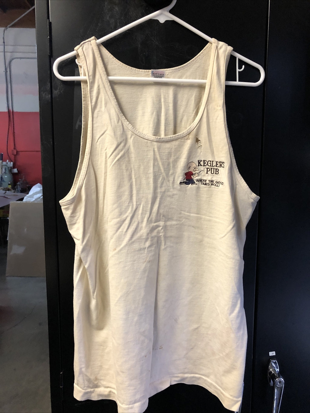 Rare Vintage Keller’s Pub “Where The Good Times Roll!” Muscle Shirt Size Large0