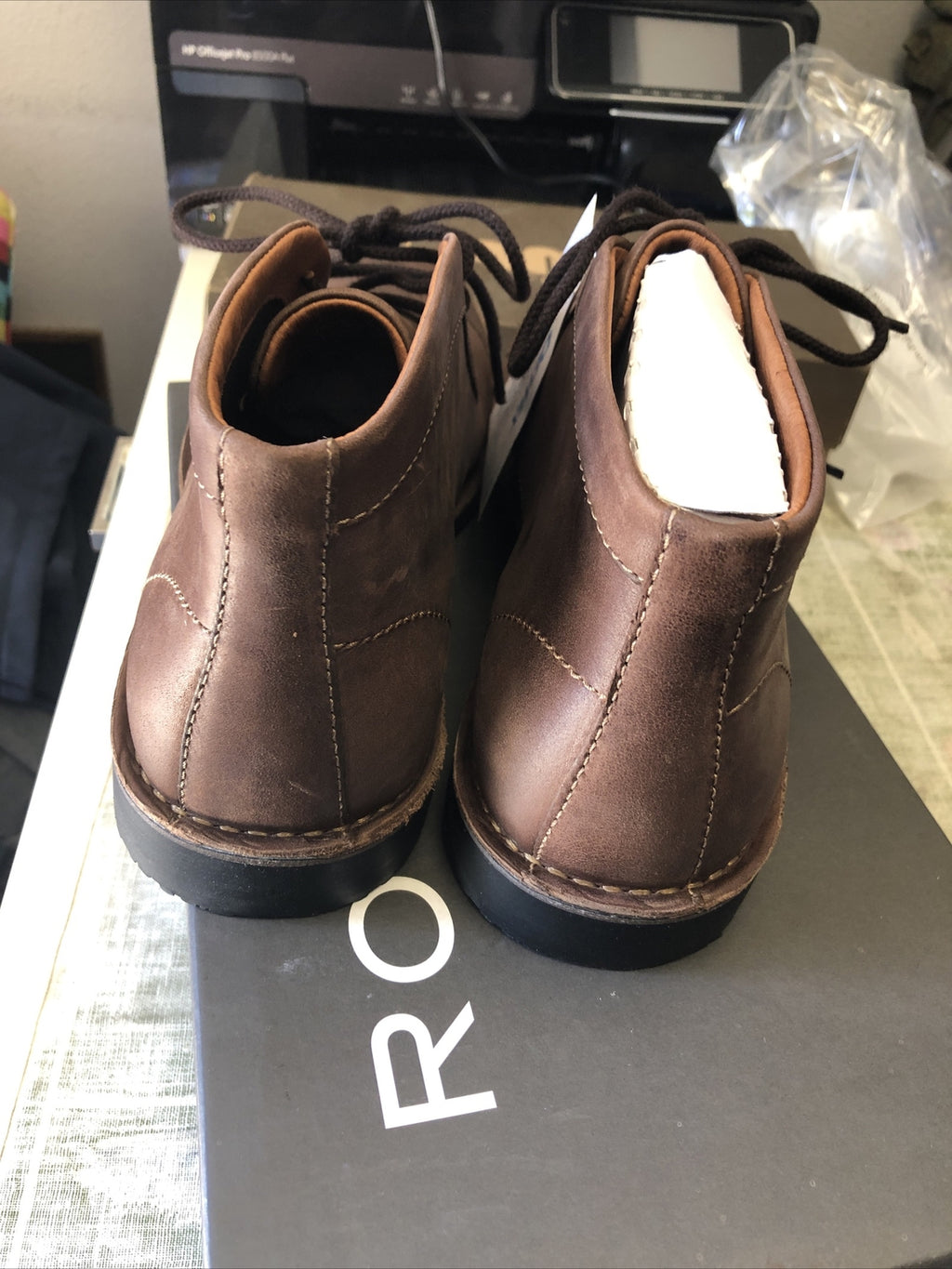 Rockport Trendworthy Brown Lace Up Boots Shoes Adiprene By Adidas Size 13M NOS5
