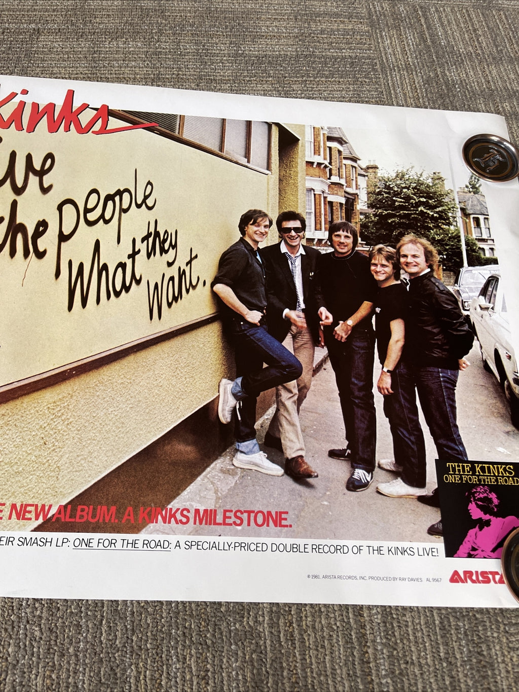 #148 1981 THE KINKS Record Store Promo Poster 24” X 34”5