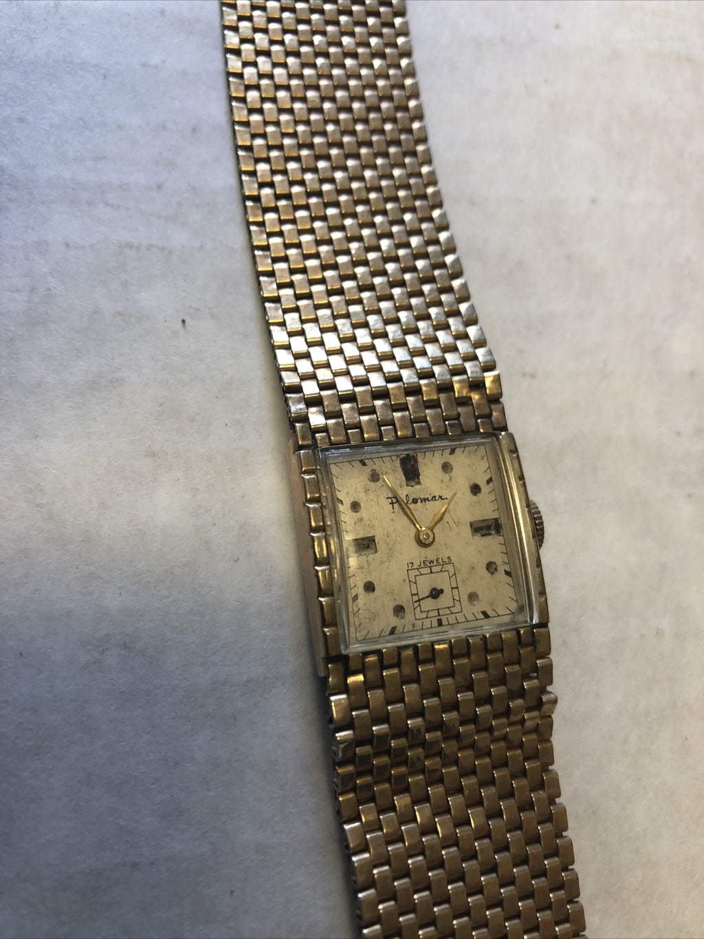 Vintage Palomar 17Jewels Men's Watch 1/20 12K GF Not Running- For Parts6