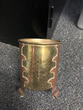 Vintage Hand Hammered Brass Copper Pot Urn Planter 5.5”x4.5”0