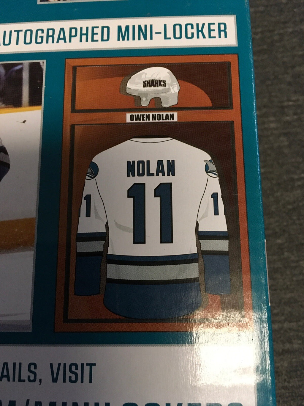 Owen Nolan 11 Mini Locker Series San Jose Sharks 25th Anniversary NHL Souvenir2
