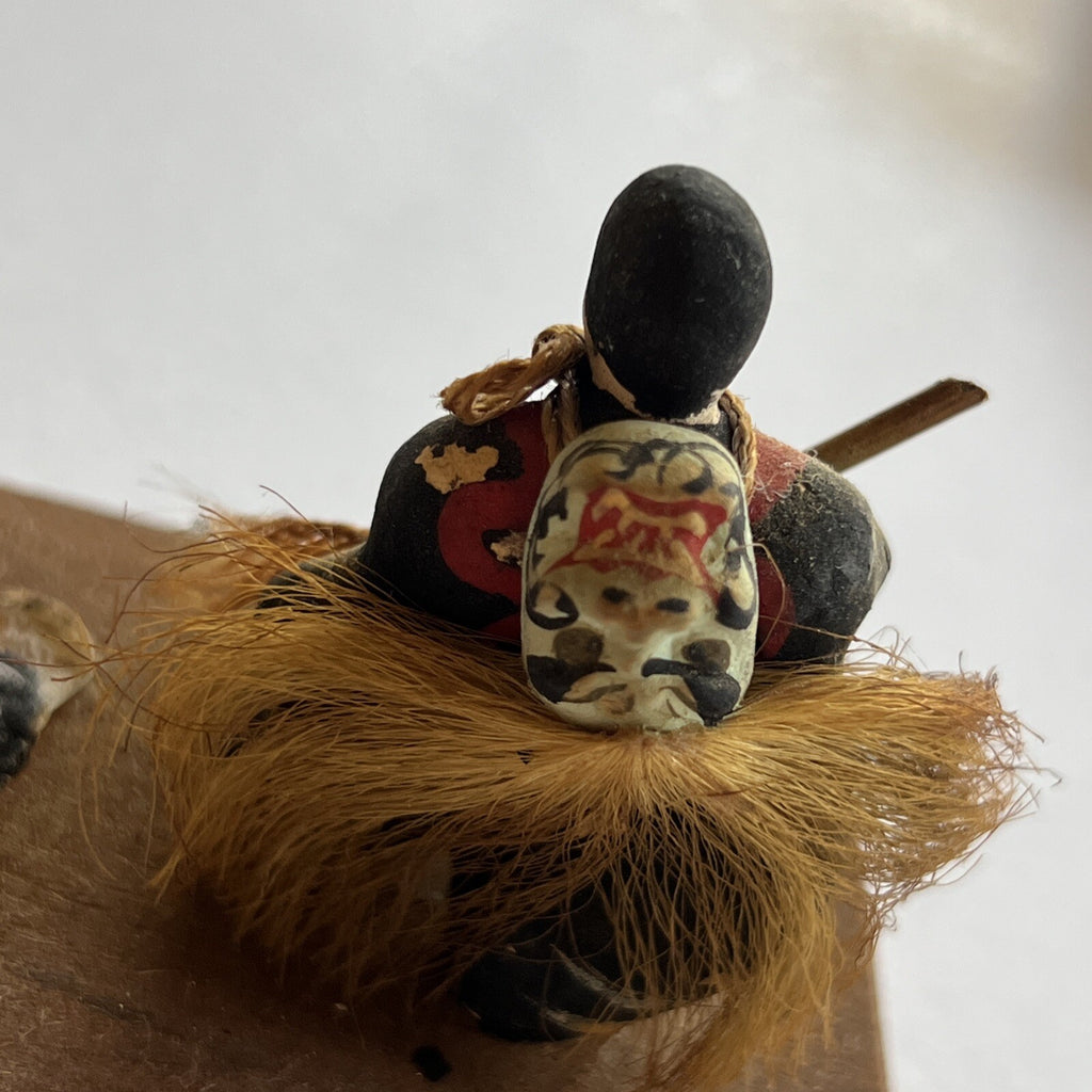 Handpainted Vintage Japanese Clay Opera Figures On Stand *Description*3