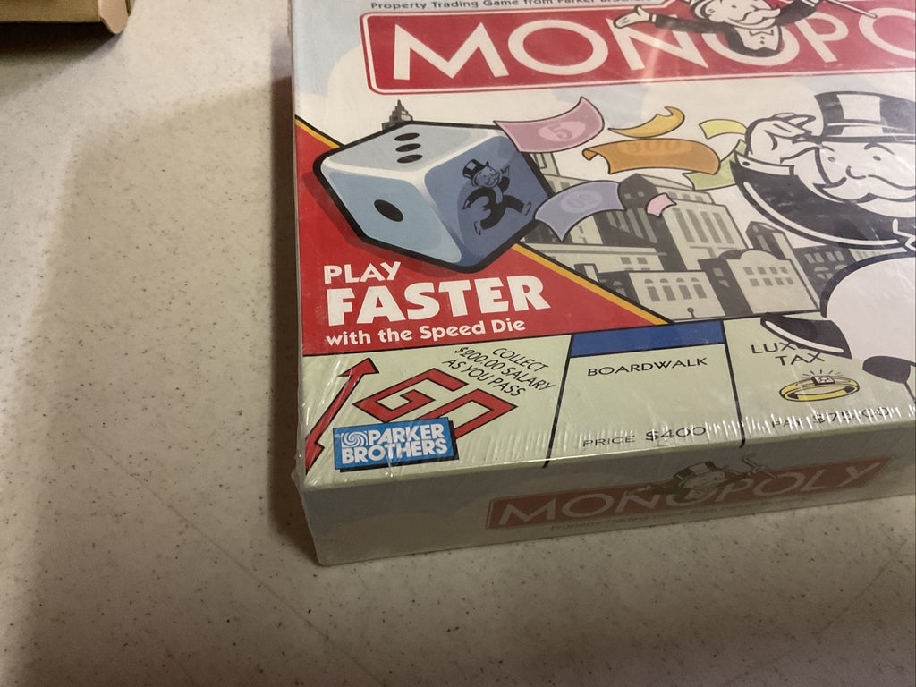 2007 Monopoly Play Faster with New Speed Die Version Board Game Brand NEW Sealed1