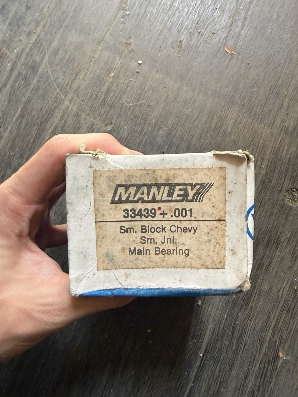 Manley 33439 +.001 Small Block Chevy SBC Small Journal Main Bearings Set0