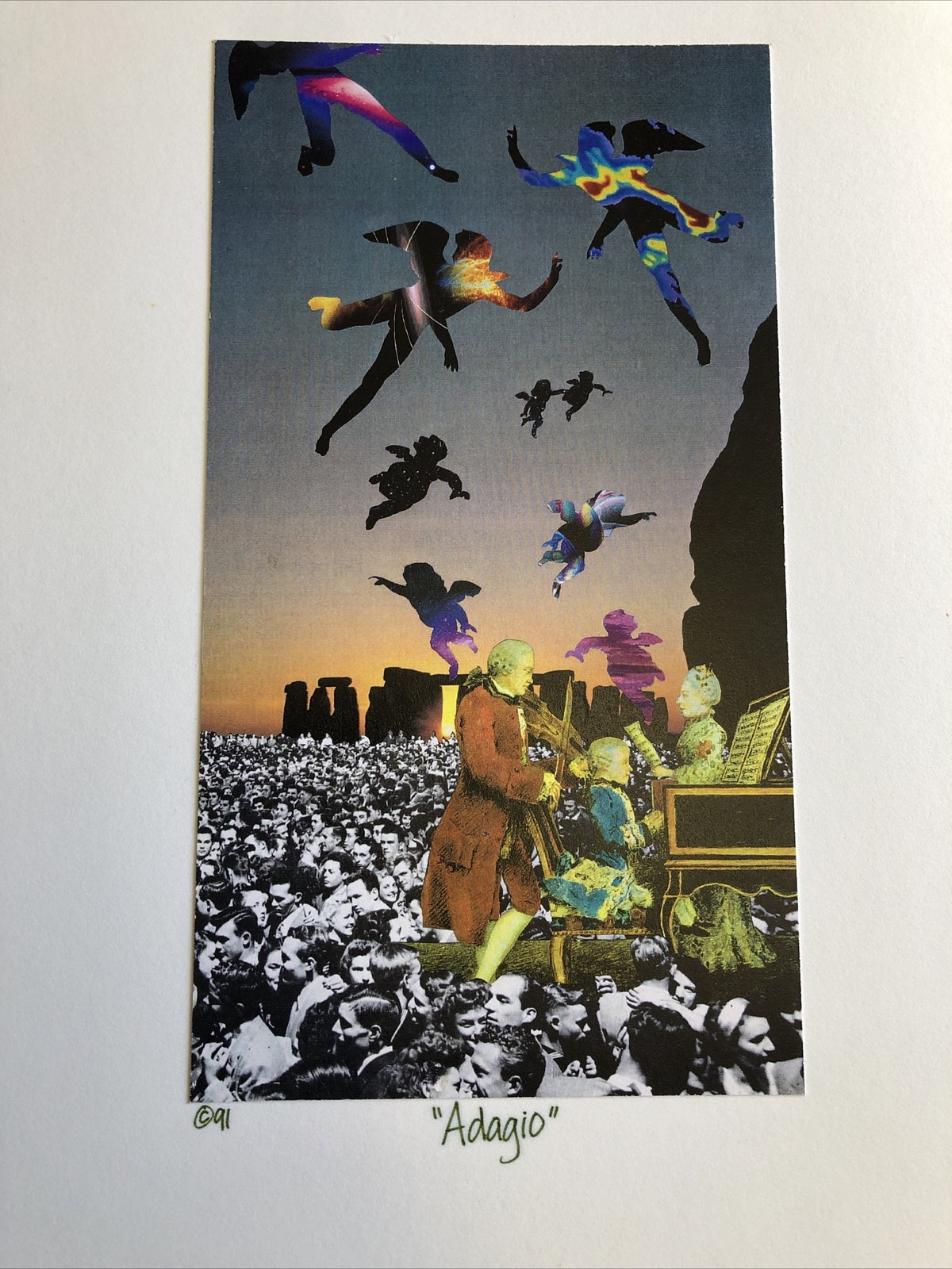 1991 Artist BARRY KITE Art Print “Adagio” Pop Art 14”x11”7