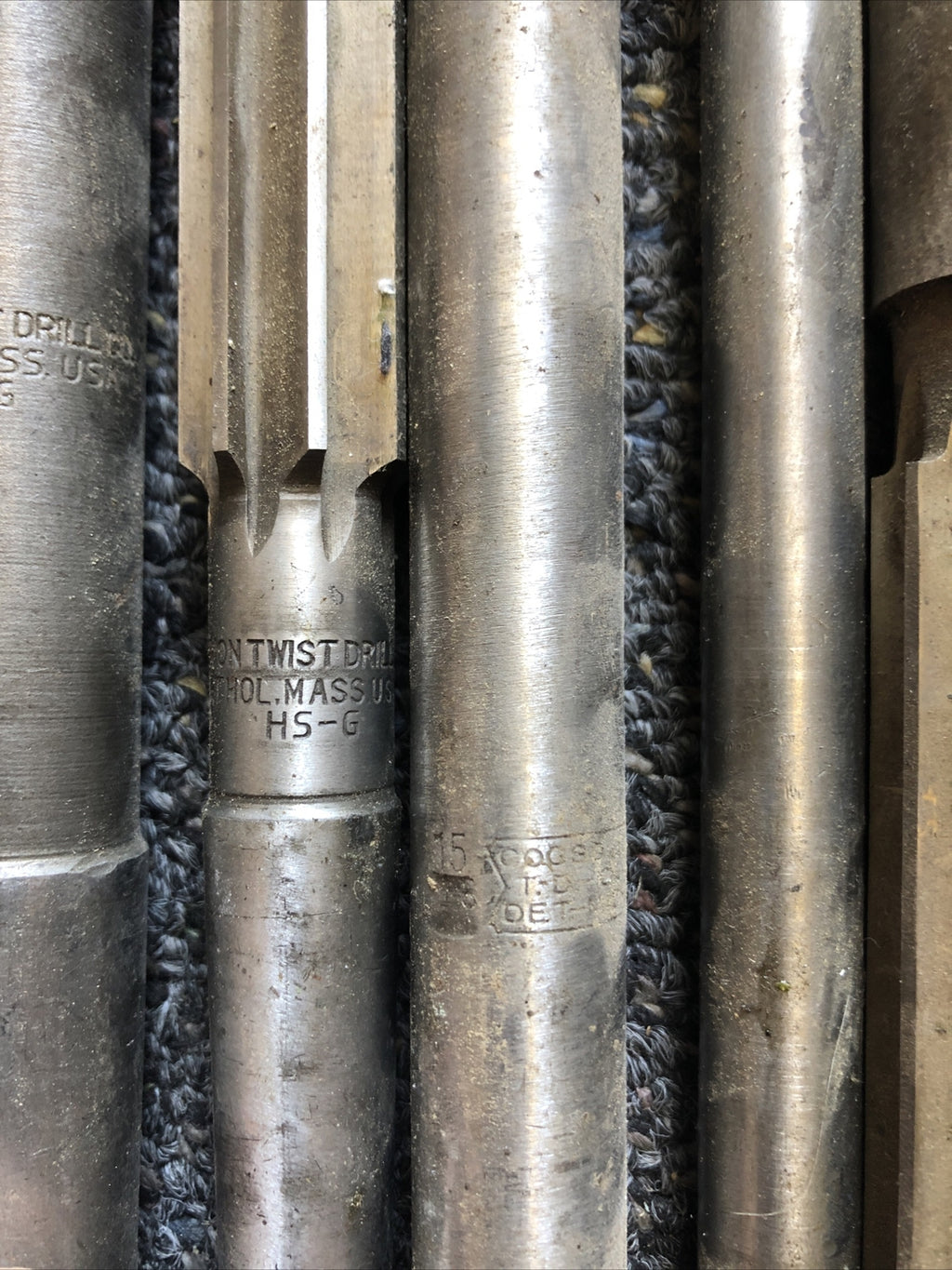 Vintage Lot Of 11 Drill Bits Union Twist Derby Line Etc4