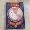 Vintage 1930s Shell Oil World Atlas Map Booklet Gas Station Advertising0