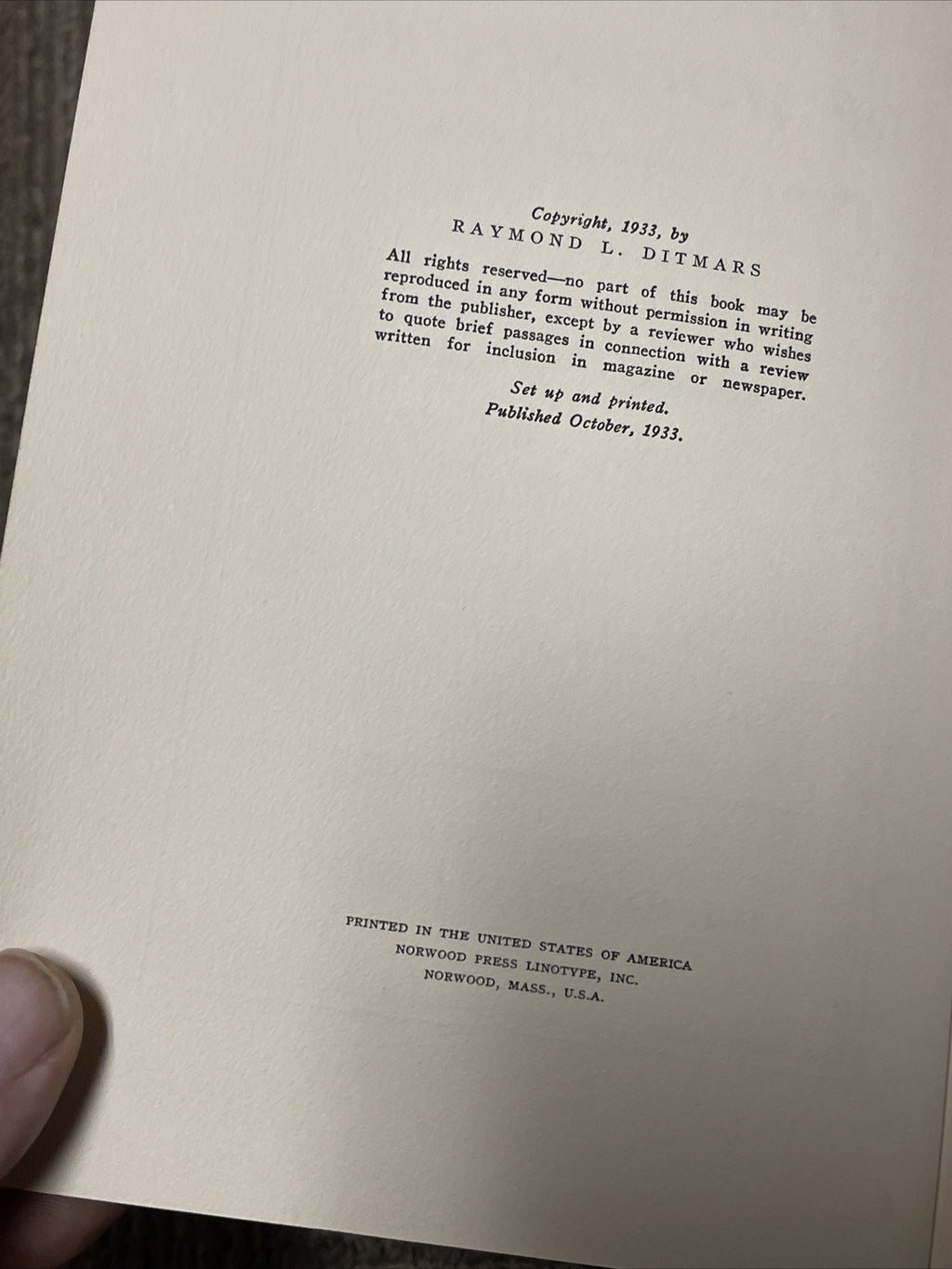 The Forest of Adventure by Raymond Ditmars 1933 First Edition dust jacket5