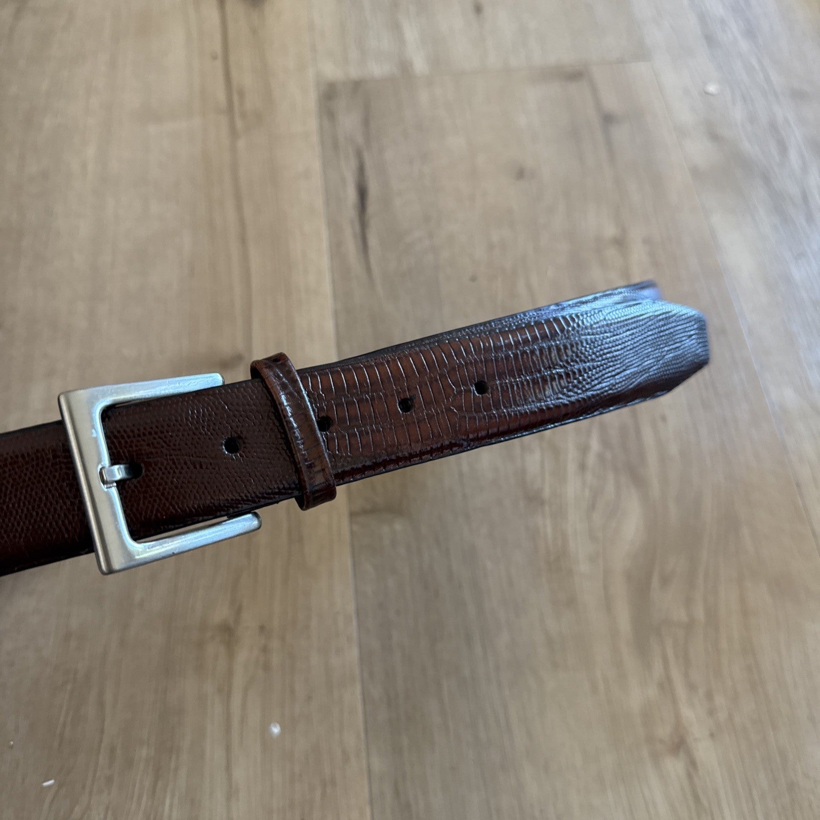 Neiman Marcus Men's Belt Size 40 Genuine Italian Leather Brown 6195-012 Italy3