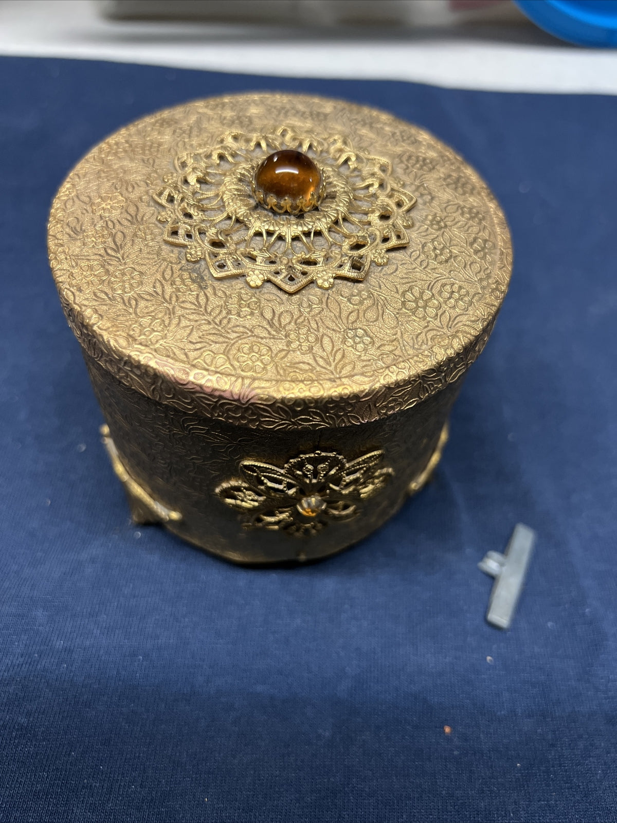 Beautiful Vintage Unique Musical Jewlry / Ring Box With Mirror Music Repair0