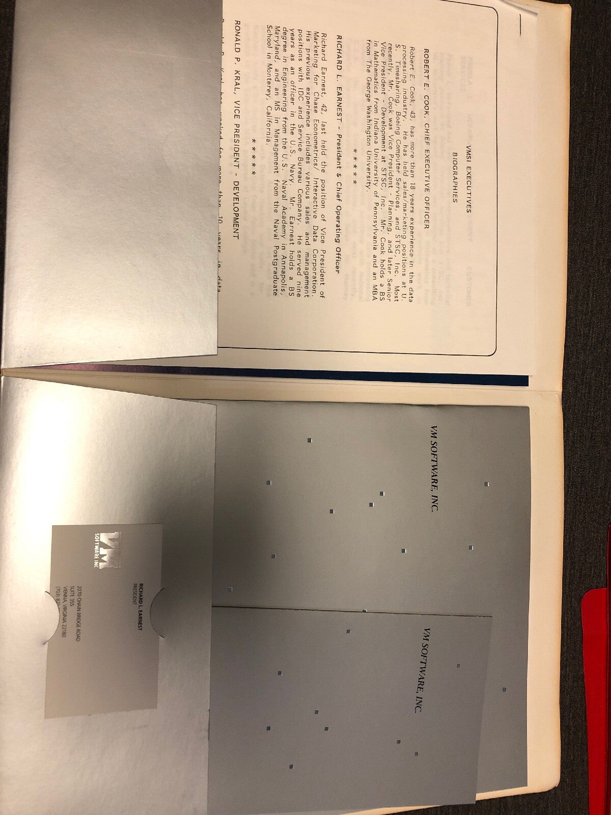 VMSI EXECUTIVE BIOGRAPHIES BROCHURES NEWS VM Software Inc.0