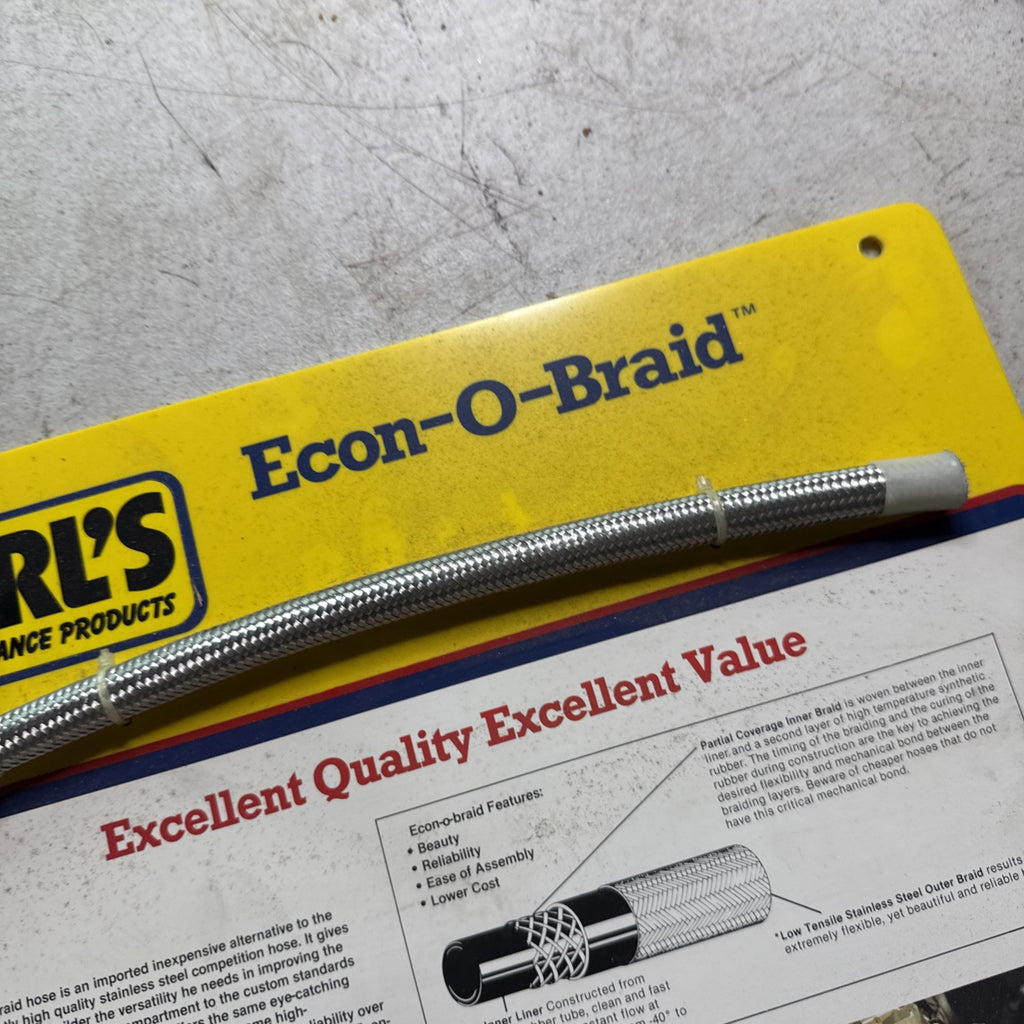 Vintage Earl’s Racing Display 15x15 – 1980s  Econ-O-Braid Hose Promo Sign2