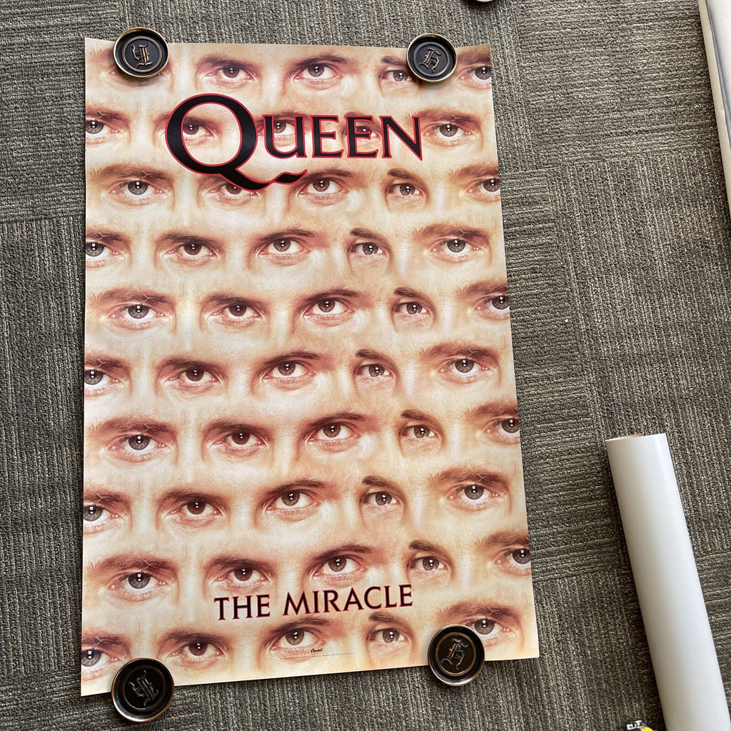 #143 1989 Queen The Miracle Record Promo Poster 36"  x 24" Rare NOT A REPRO0
