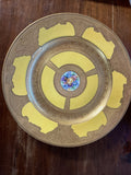 Thomas Bavaria 10 3/4" Floral Bouquet Cabinet Dinner Plate Germany gold gilt0