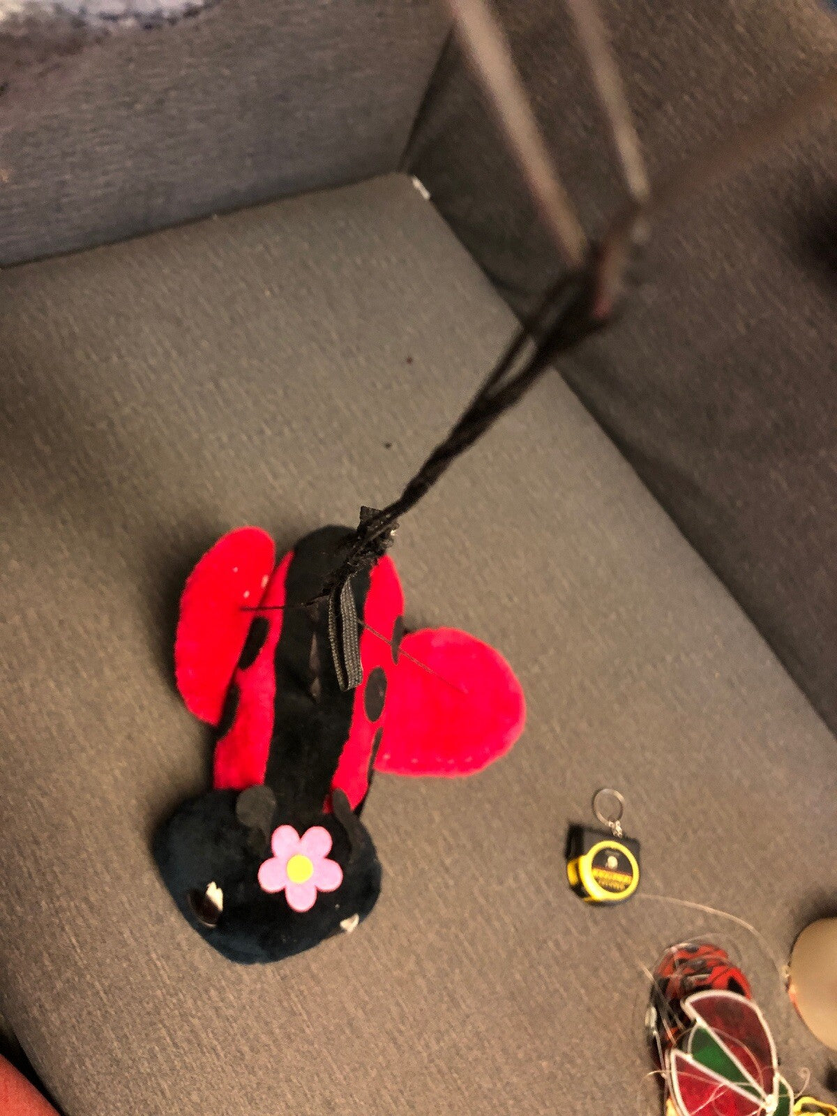 VINTAGE 1976 R. Dakin Plush Chime Ladybug No. 118 Strings Attached1