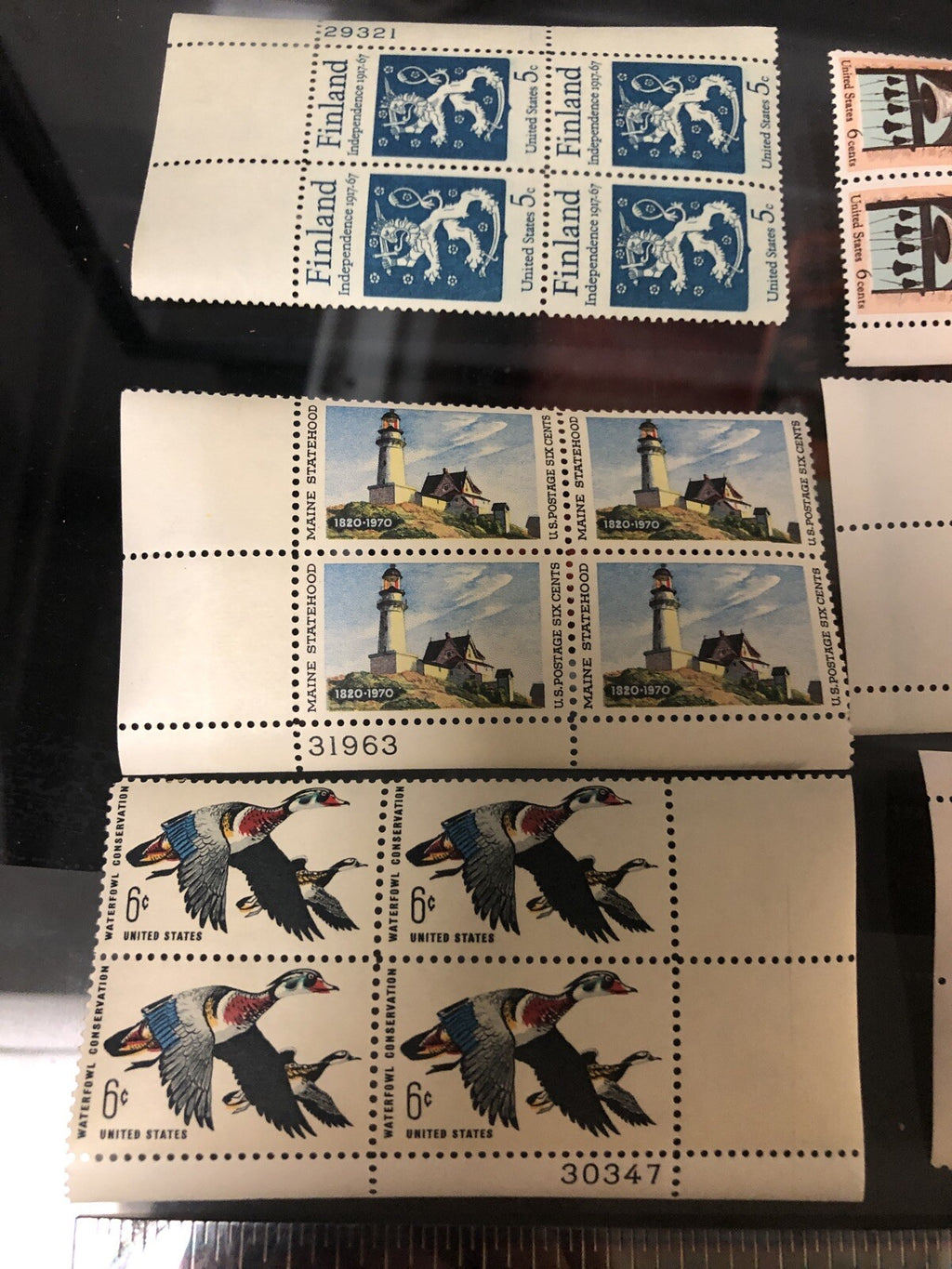 Lot Of 6 U.S. Stamps Scott 1362- Finland, American Legion, Maine 1900-Present 6c2