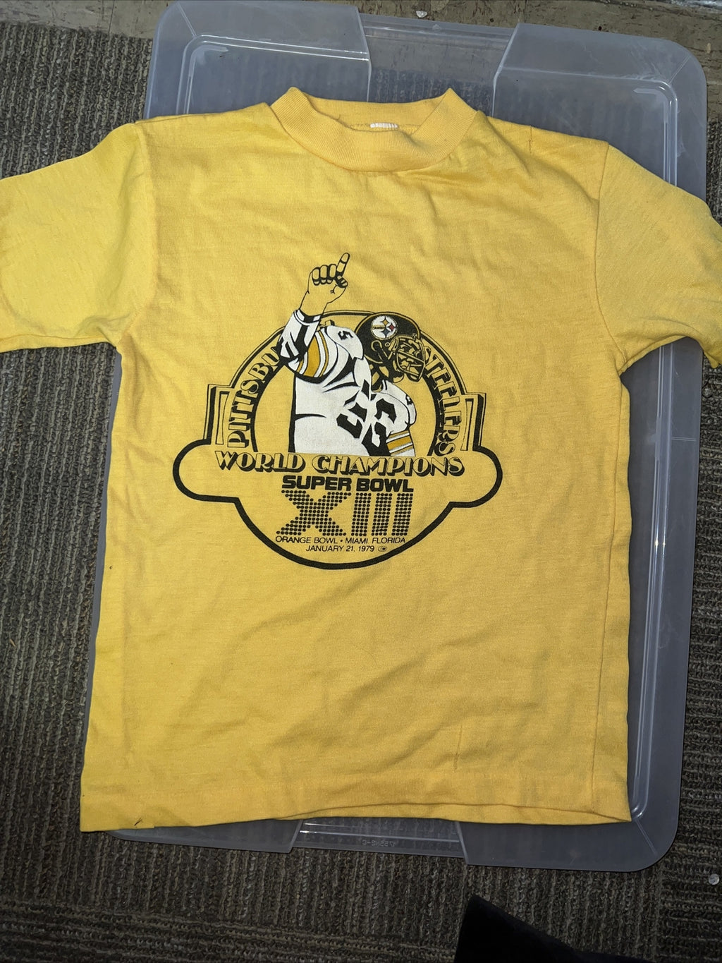 Pittsburgh Steelers World Champions Super Bowl 1979 Vintage Shirt XS? Kids ? 1