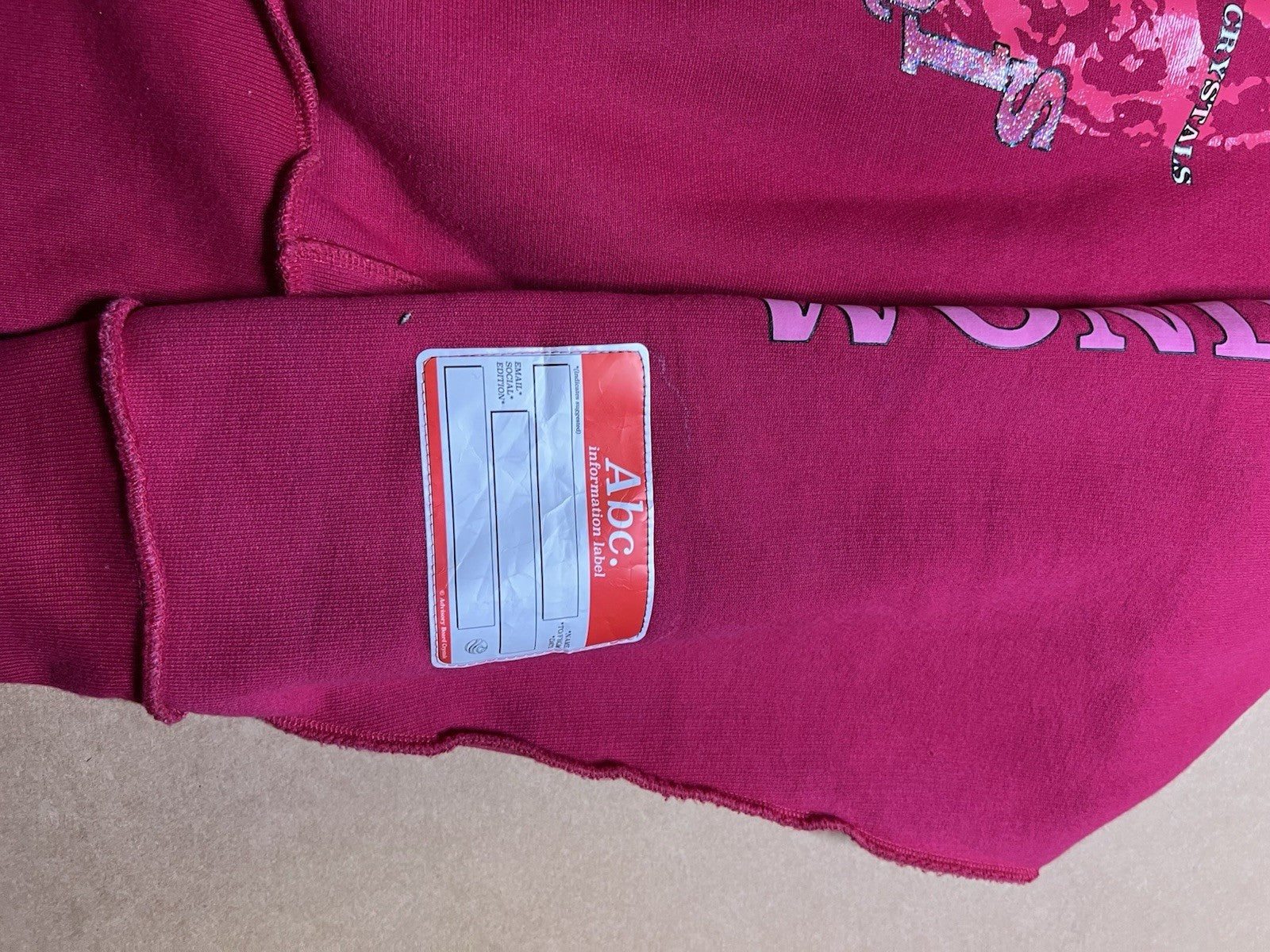 RARE ABC Advisory Board Crystals Hoodie XXL Red Graphic “What It Would Be Like”7