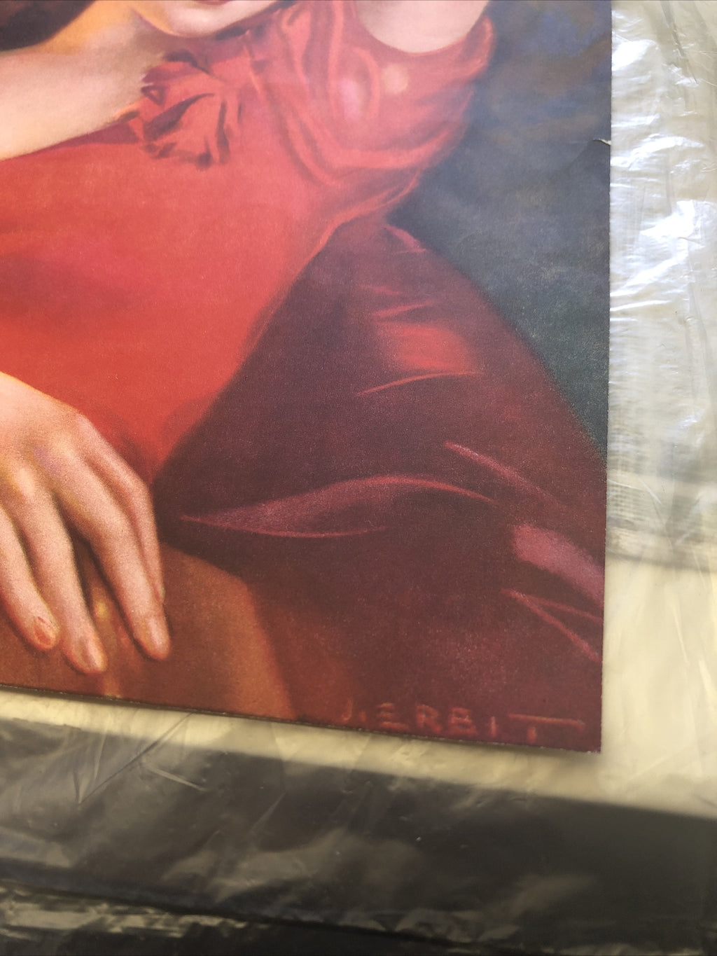 VINTAGE J. ERBIT PINUP ART PRINT 11”x9.5”1