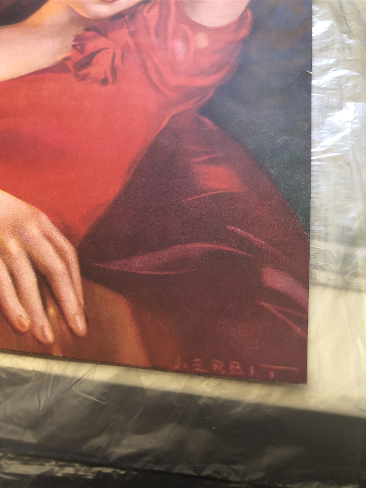 VINTAGE J. ERBIT PINUP ART PRINT 11”x9.5”1