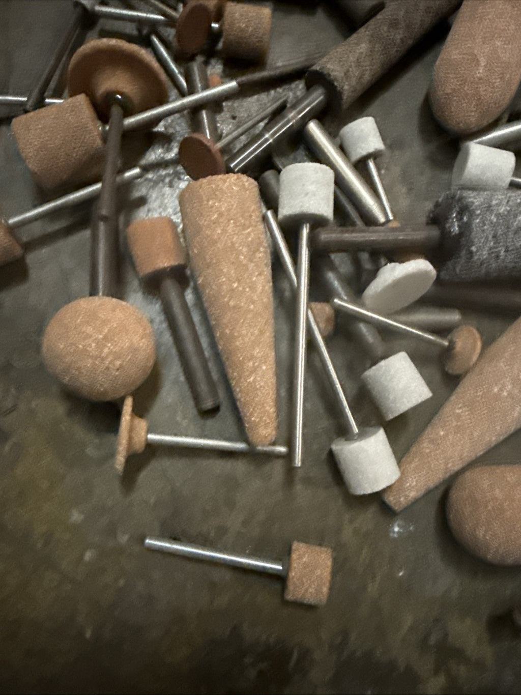 Lot Of 75 Quantum Mounted Wheels Grinding Ceramic Stones Dremel Norton? Various3
