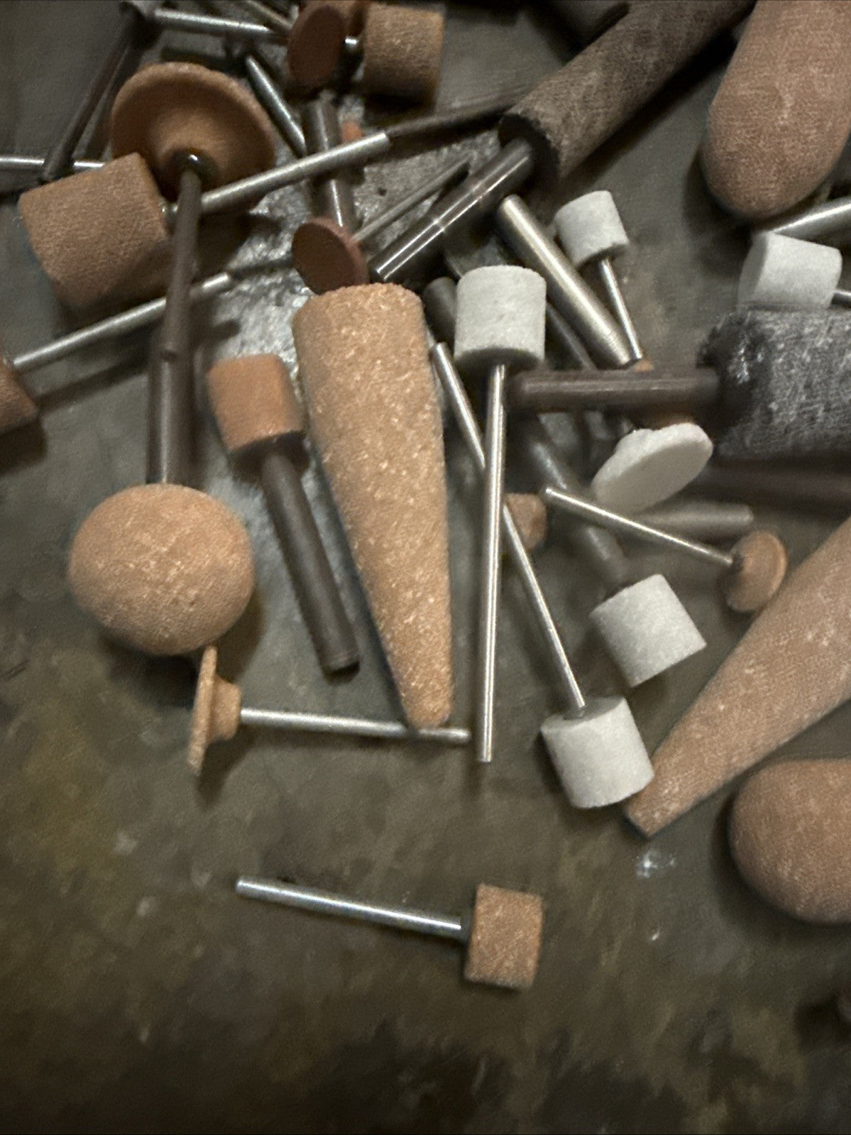 Lot Of 75 Quantum Mounted Wheels Grinding Ceramic Stones Dremel Norton? Various3