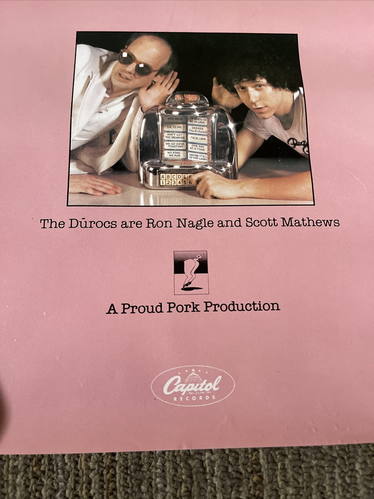 #149 1979 Rare The Dūrocs Record Store Promo Poster 30” X 20”  Scarce3
